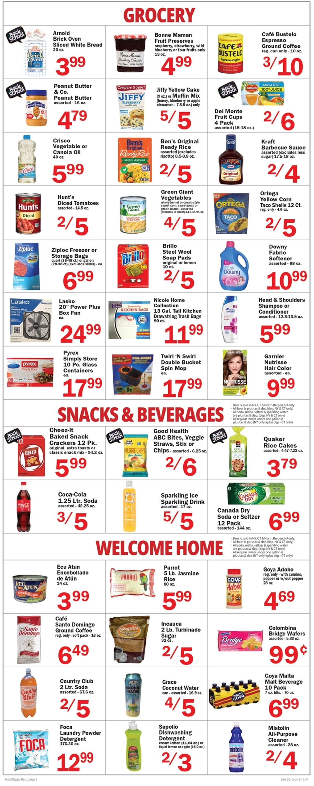 Weekly ad Food Bazaar 08/15/2024 - 08/21/2024