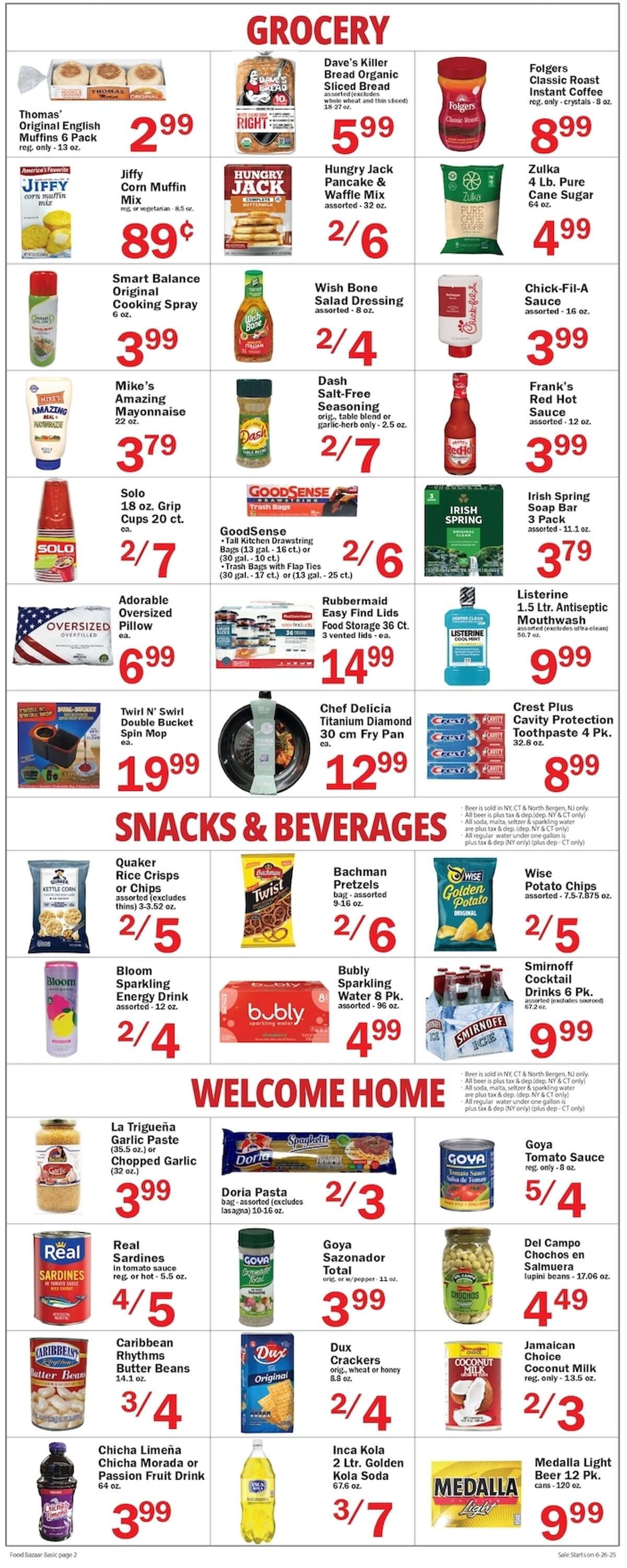 Weekly ad Food Bazaar 06/26/2025 - 07/02/2025