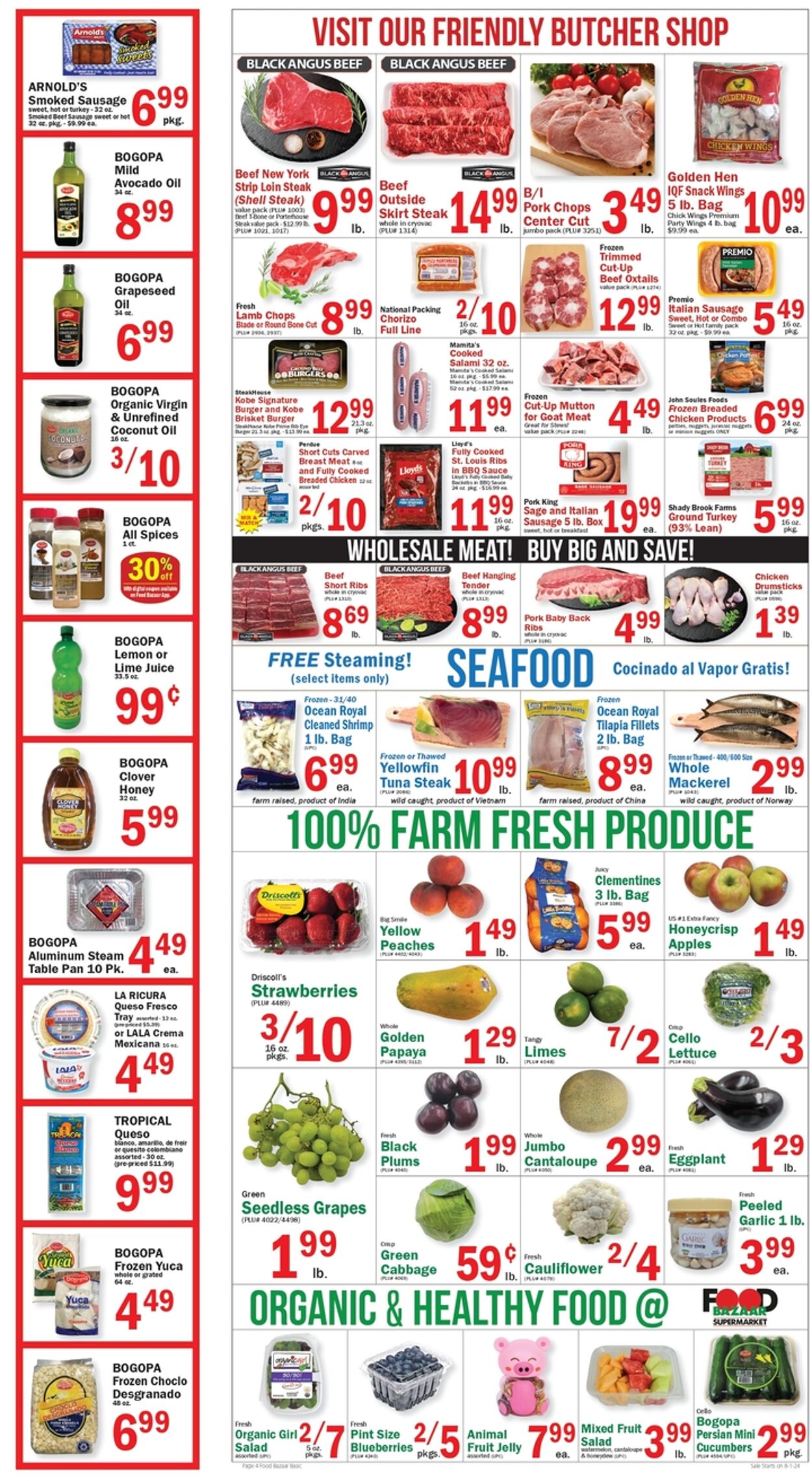 Weekly ad Food Bazaar 08/01/2024 - 08/07/2024