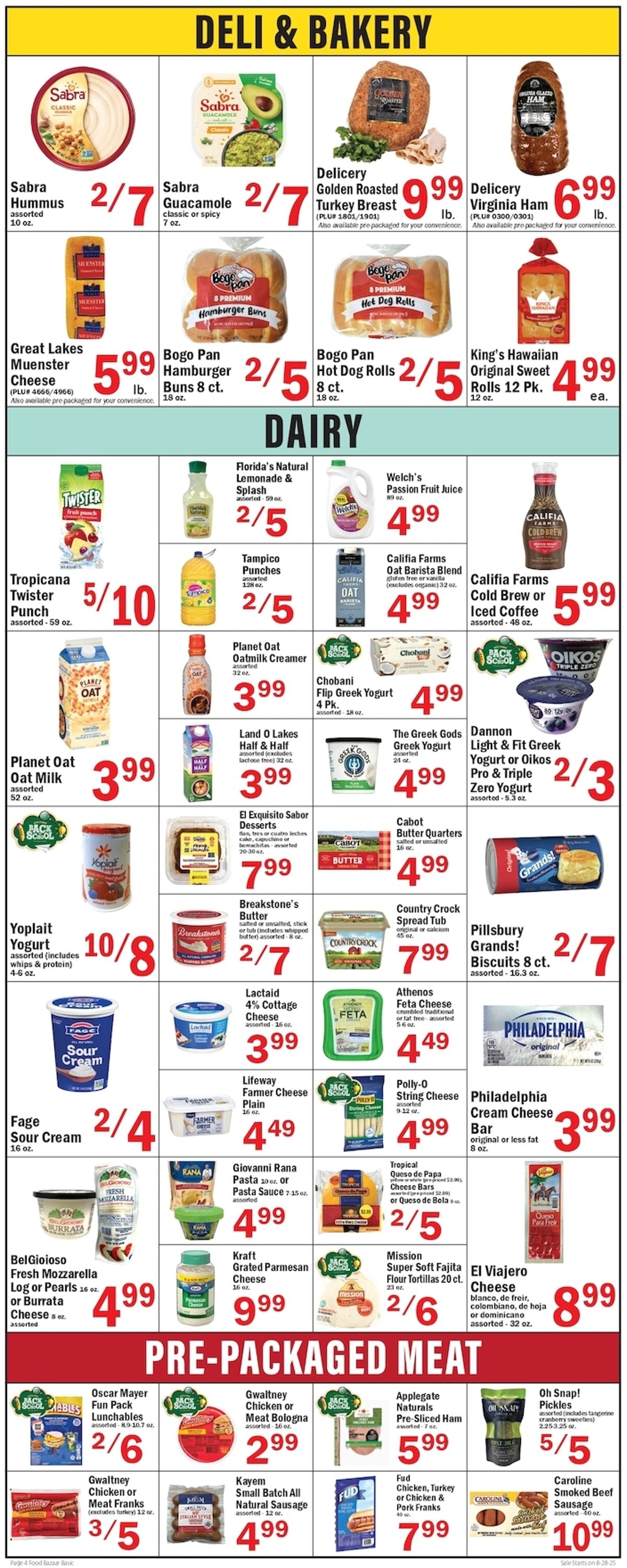 Weekly ad Food Bazaar 08/28/2025 - 09/03/2025