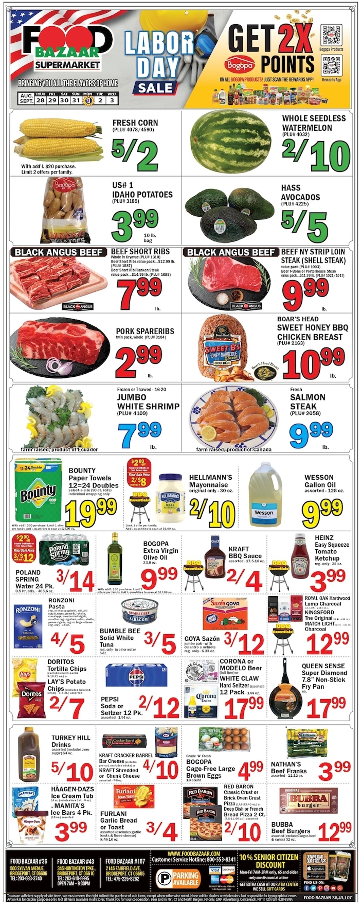 Weekly ad Food Bazaar 08/28/2025 - 09/03/2025