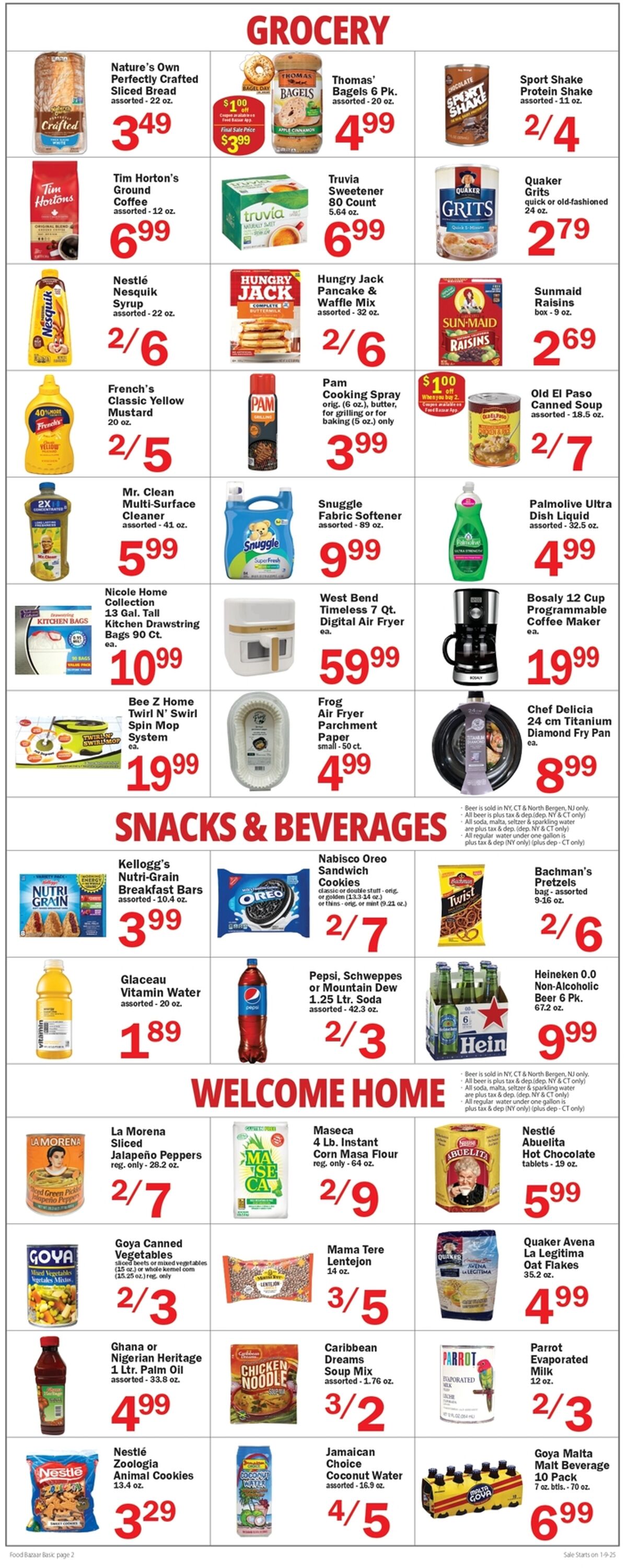 Weekly ad Food Bazaar 01/09/2025 - 01/15/2025