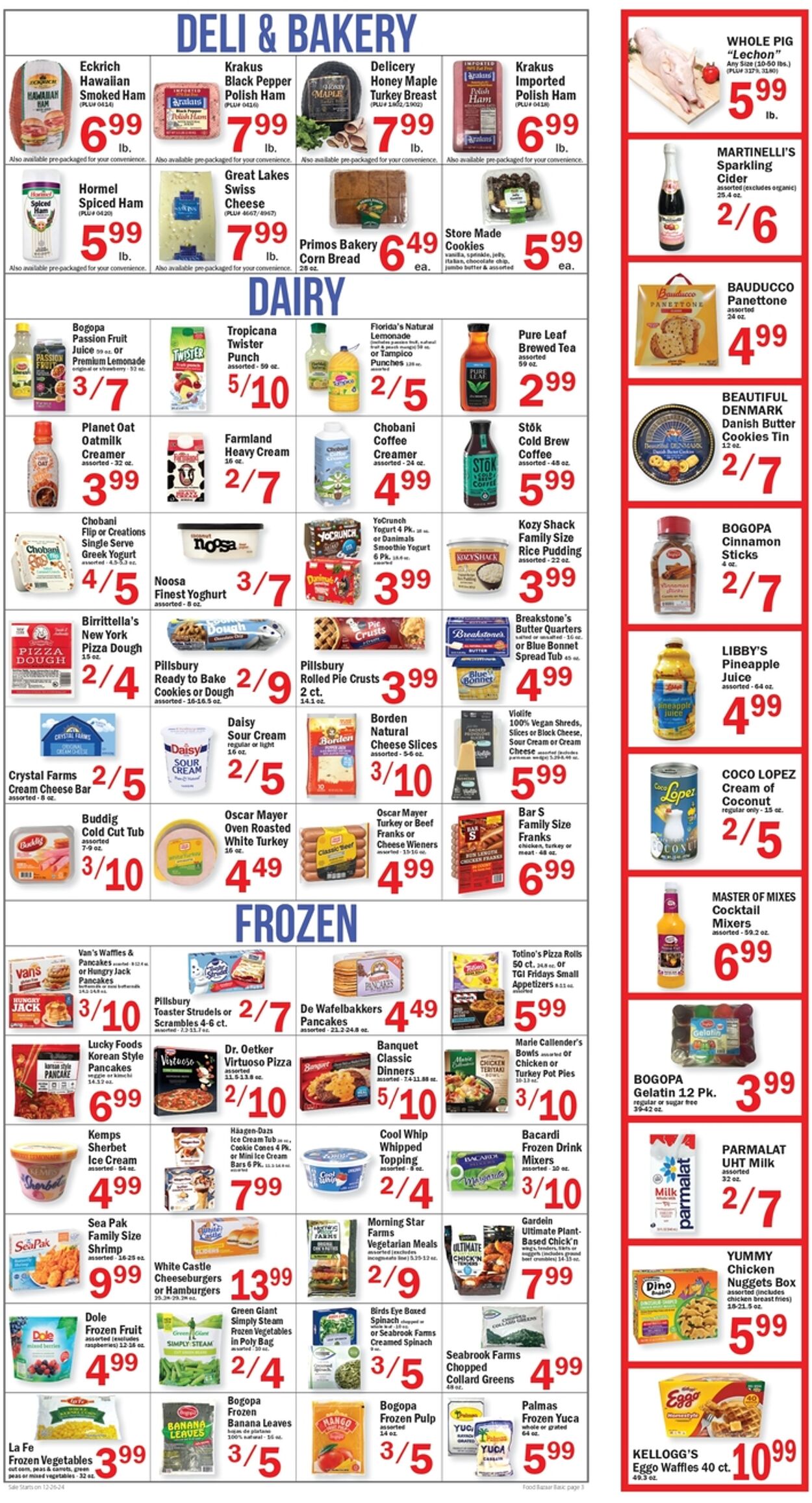 Weekly ad Food Bazaar 12/26/2024 - 01/01/2025