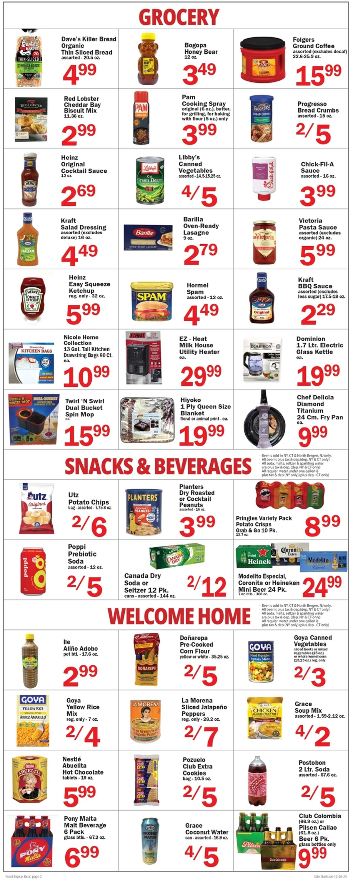 Weekly ad Food Bazaar 12/26/2024 - 01/01/2025