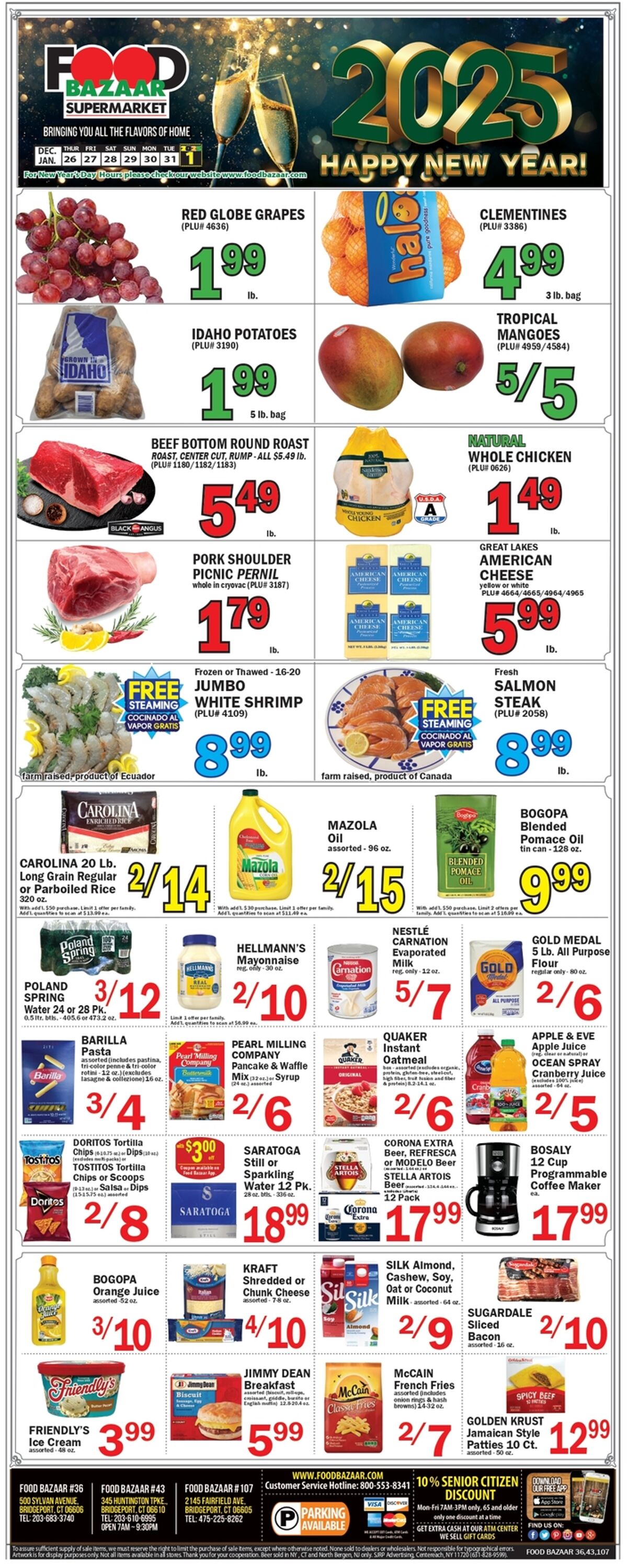 Weekly ad Food Bazaar 12/26/2024 - 01/01/2025