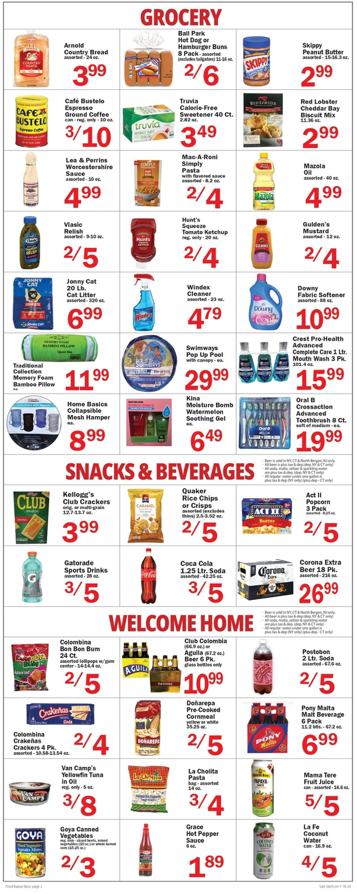 Weekly ad Food Bazaar 07/18/2024 - 07/24/2024