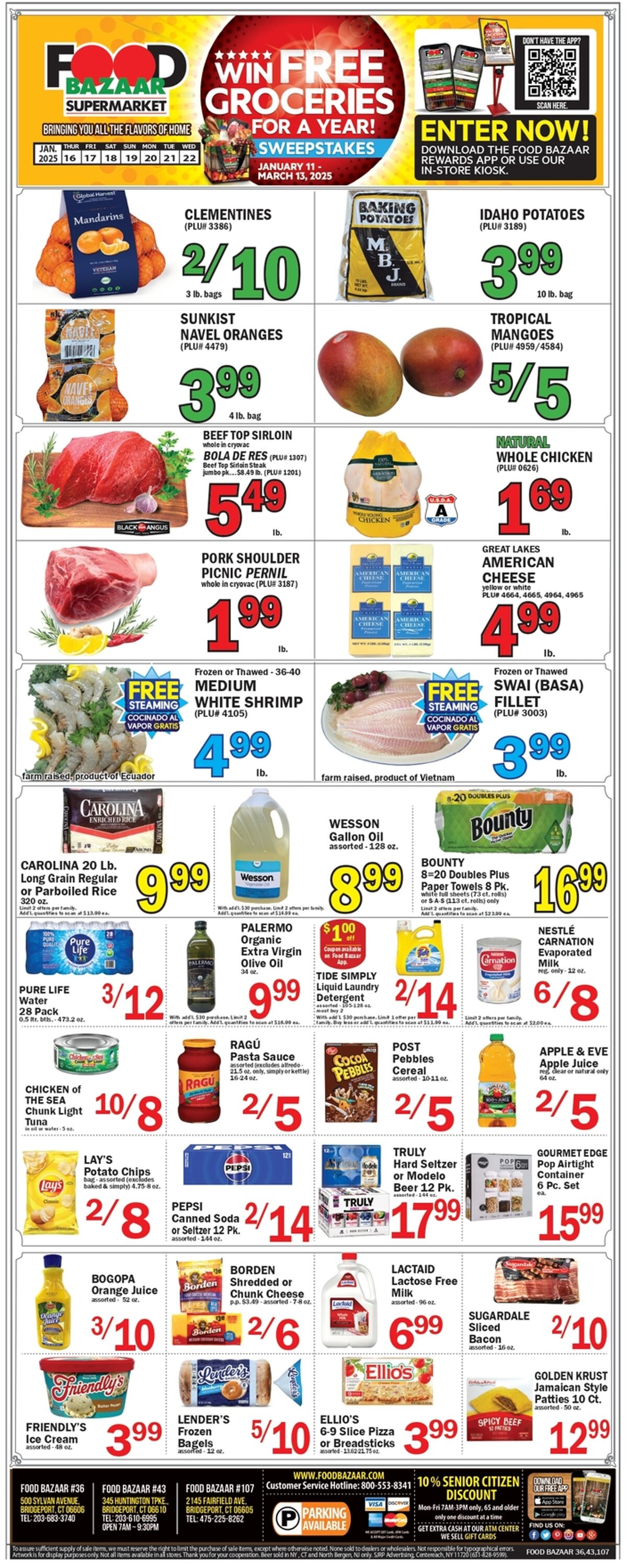 Weekly ad Food Bazaar 01/16/2025 - 01/22/2025