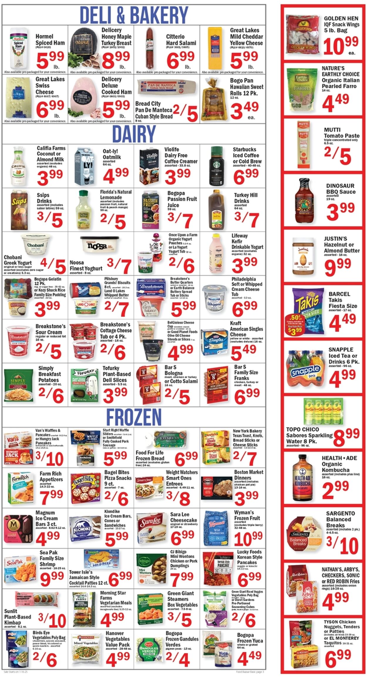 Weekly ad Food Bazaar 01/16/2025 - 01/22/2025