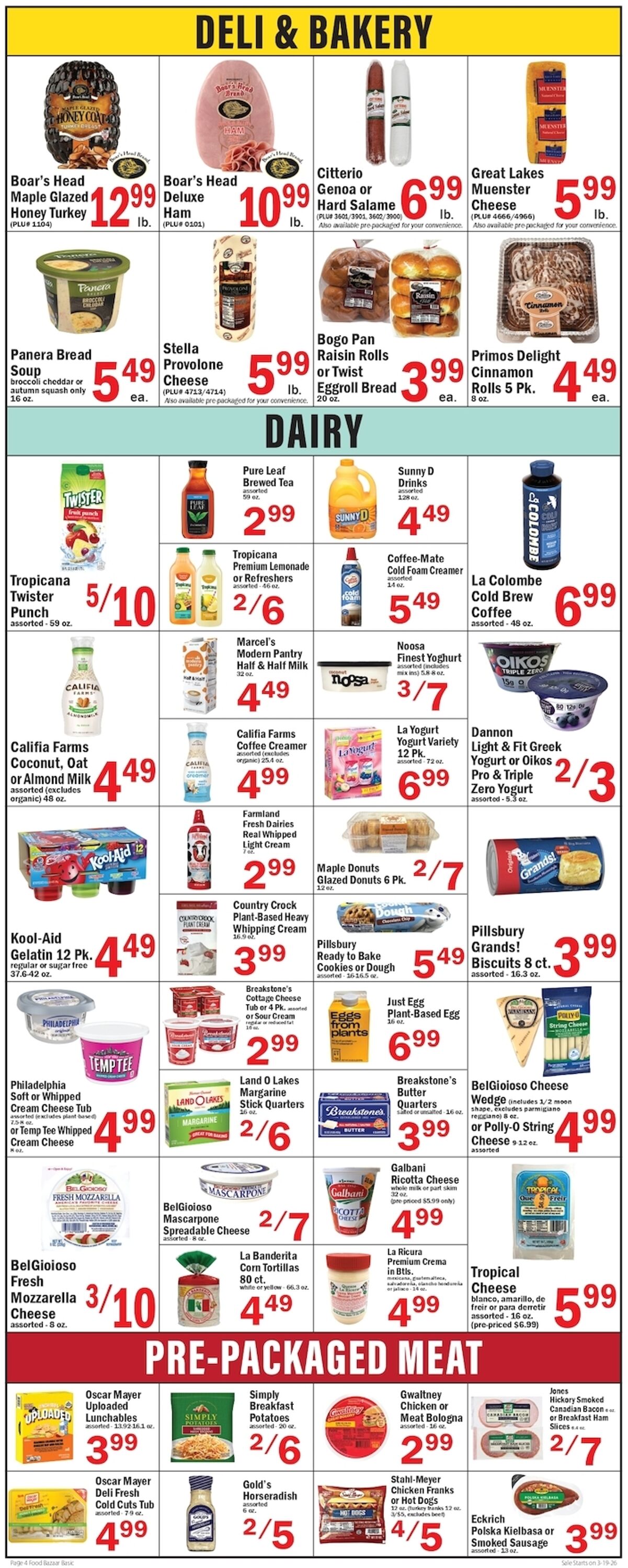 Weekly ad Food Bazaar 03/19/2026 - 03/25/2026