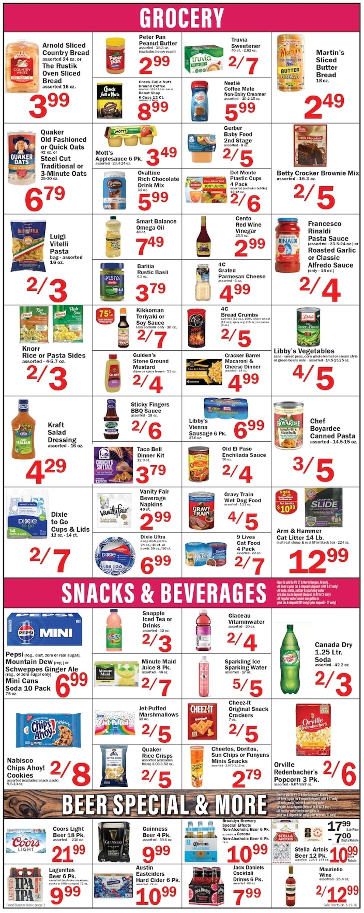 Weekly ad Food Bazaar 02/19/2026 - 02/25/2026
