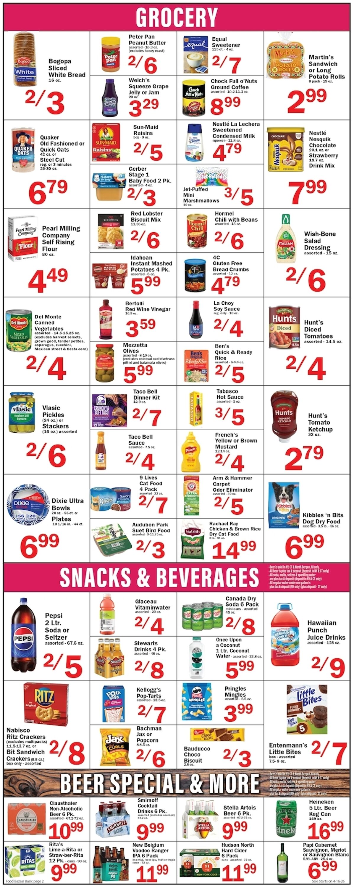 Weekly ad Food Bazaar 04/16/2026 - 04/22/2026