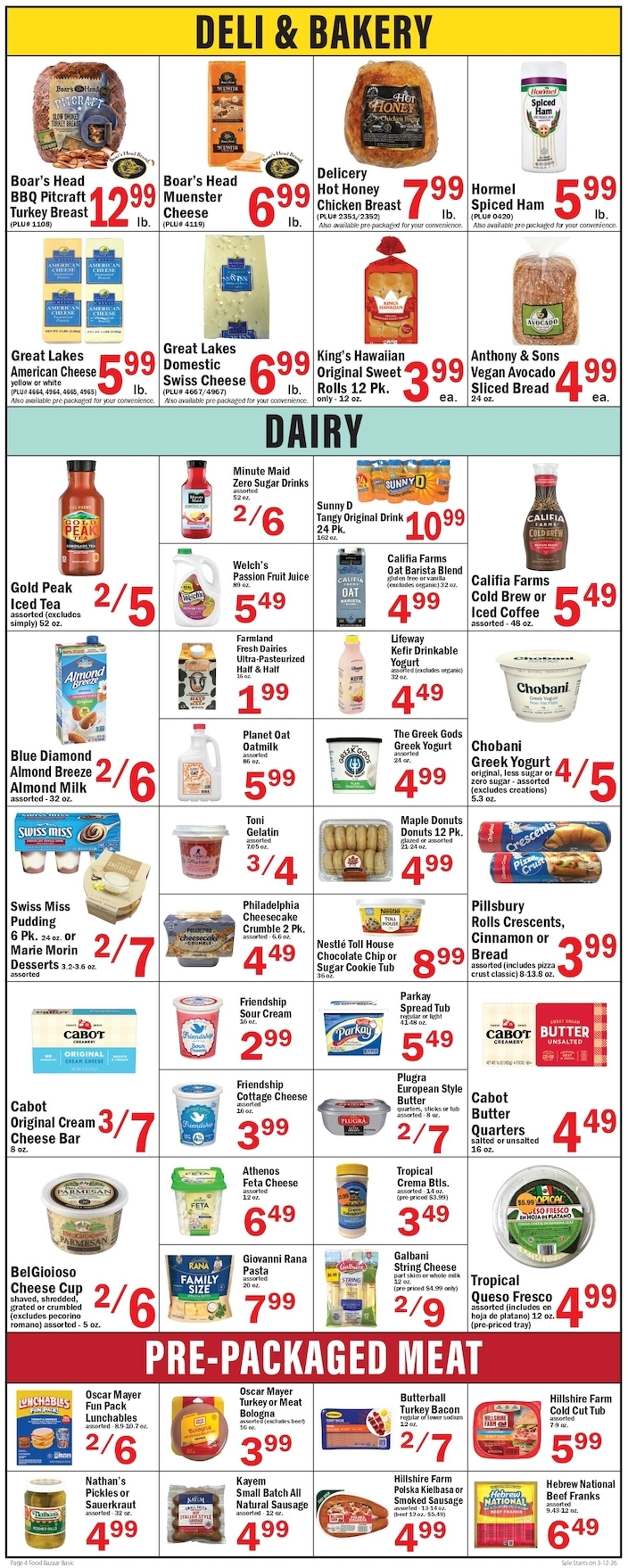 Weekly ad Food Bazaar 03/12/2026 - 03/18/2026