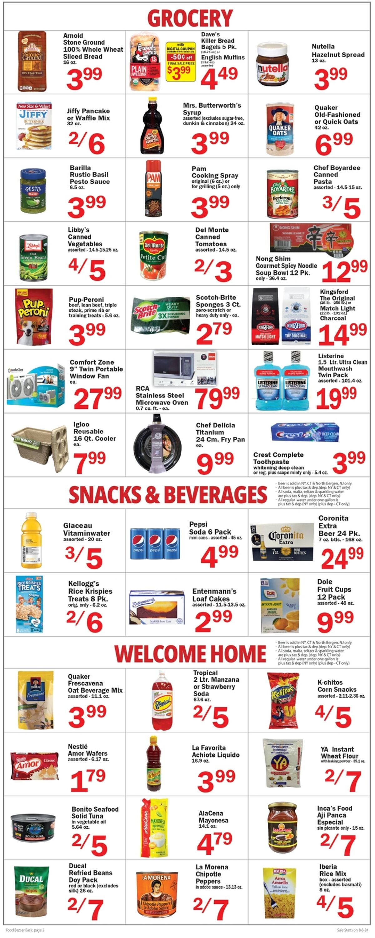 Weekly ad Food Bazaar 08/08/2024 - 08/14/2024