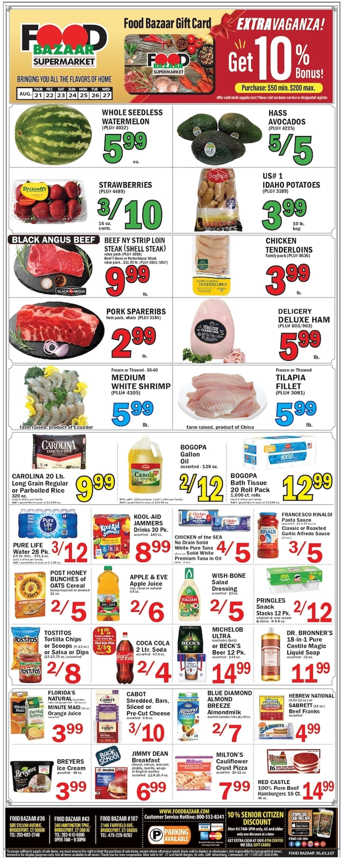 Weekly ad Food Bazaar 08/21/2025 - 08/27/2025