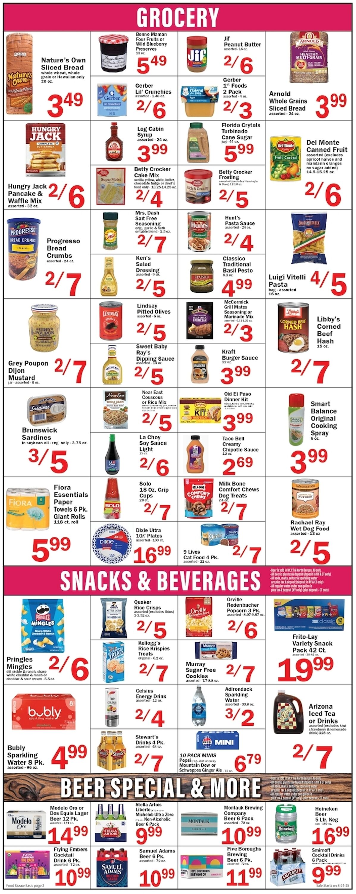 Weekly ad Food Bazaar 08/21/2025 - 08/27/2025