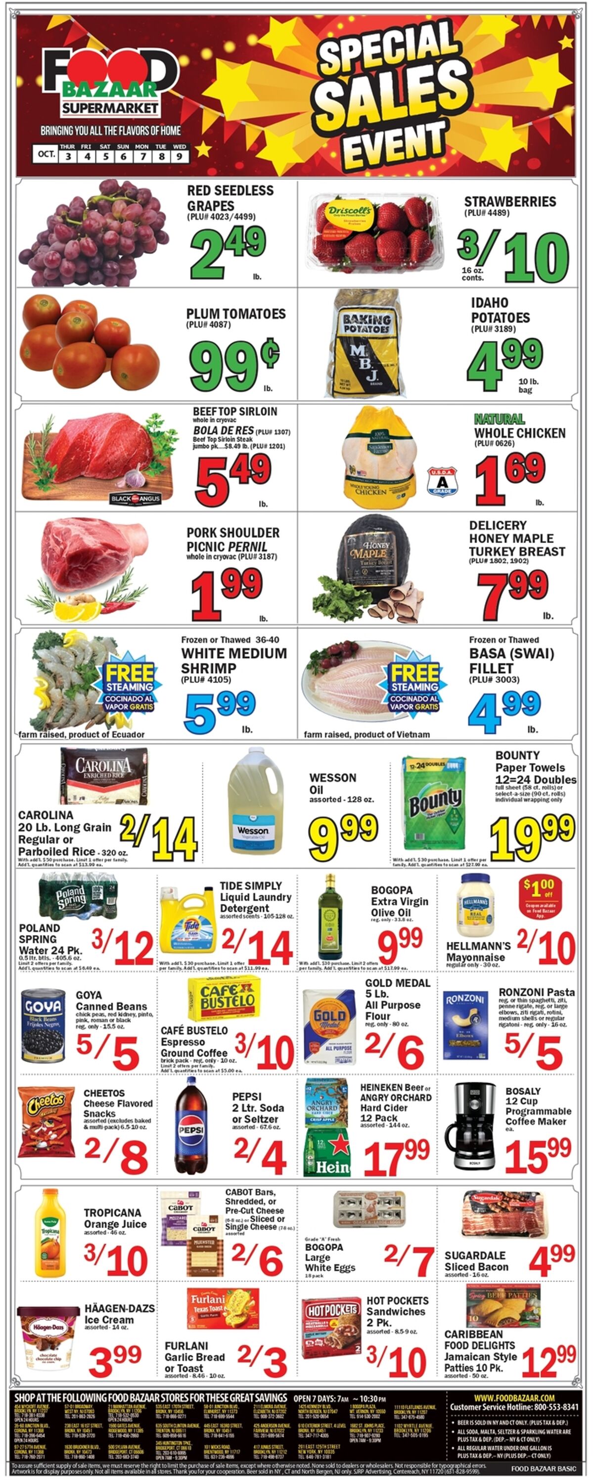 Weekly ad Food Bazaar 10/03/2024 - 10/09/2024