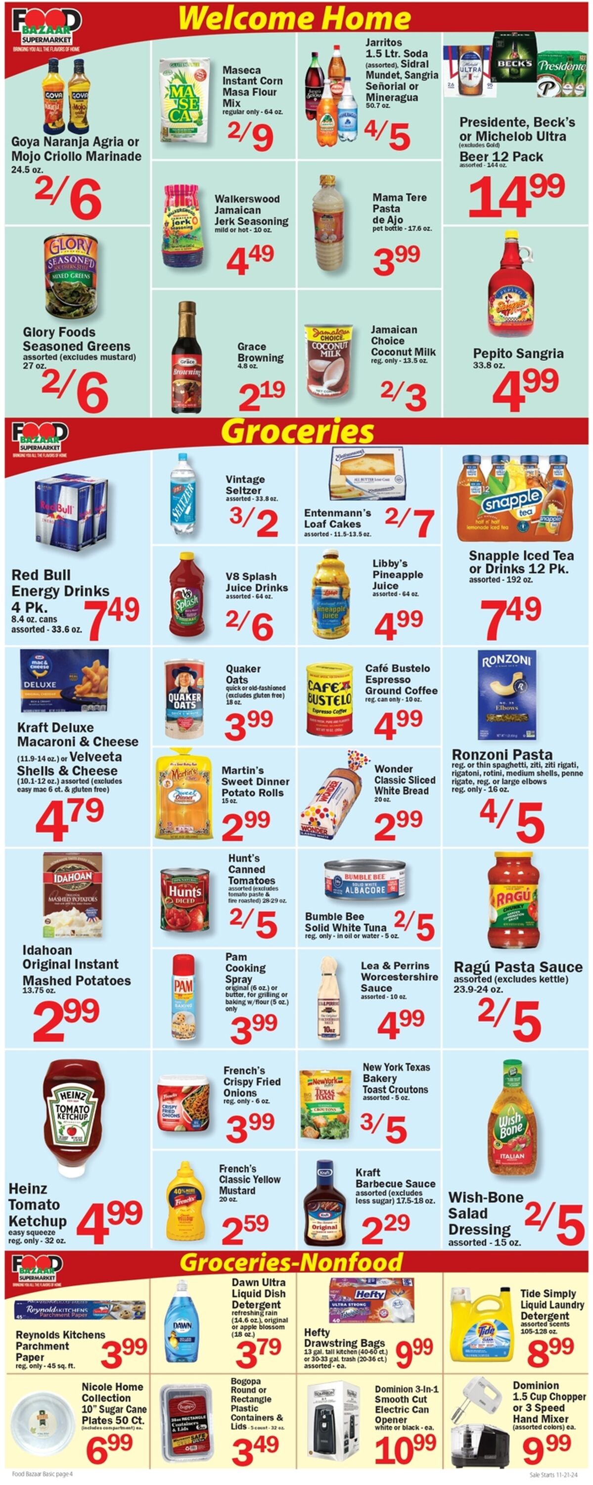 Weekly ad Food Bazaar 11/21/2024 - 11/28/2024