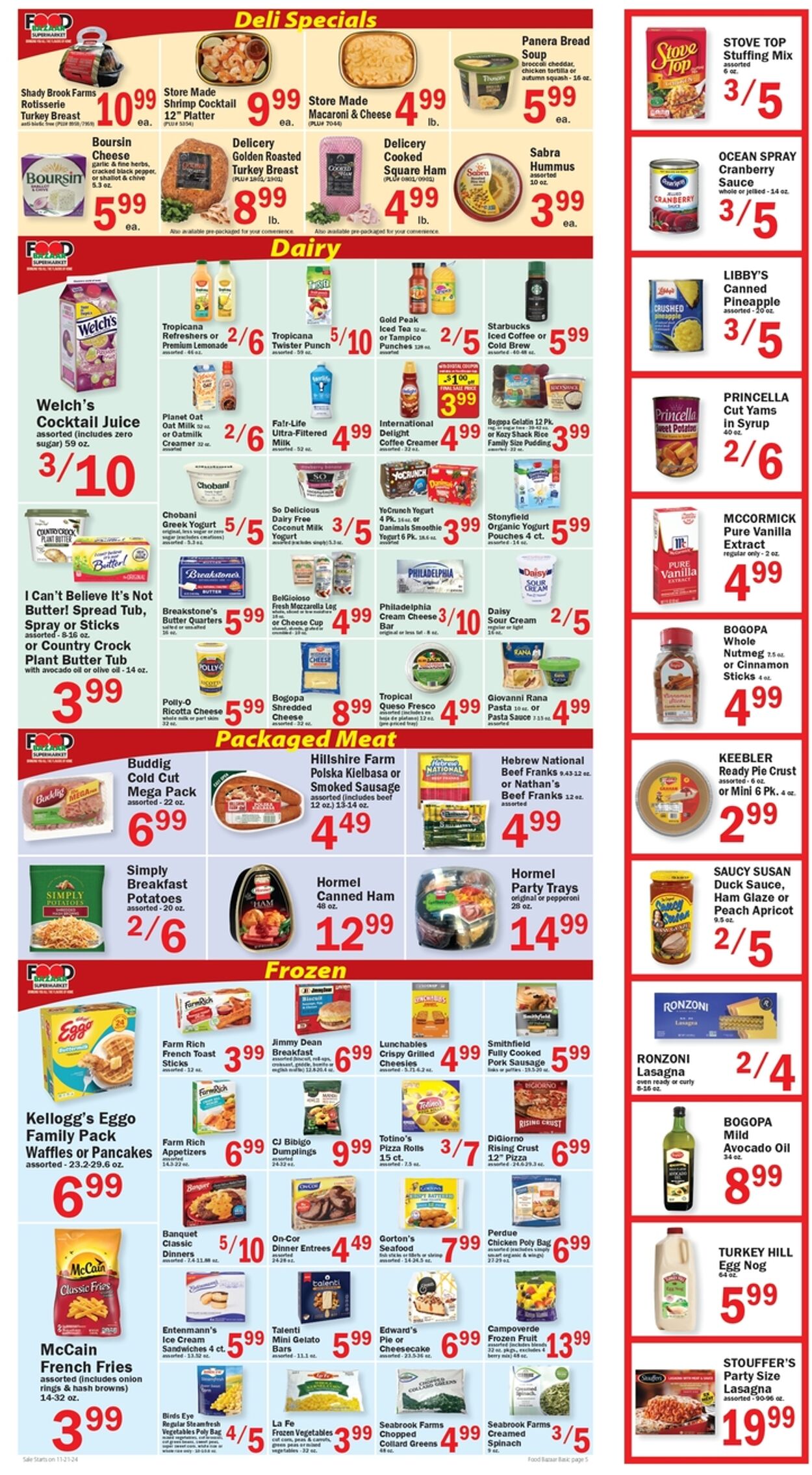 Weekly ad Food Bazaar 11/21/2024 - 11/28/2024