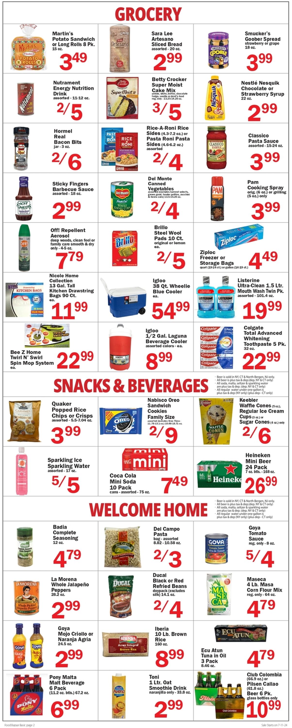 Weekly ad Food Bazaar 07/11/2024 - 07/17/2024