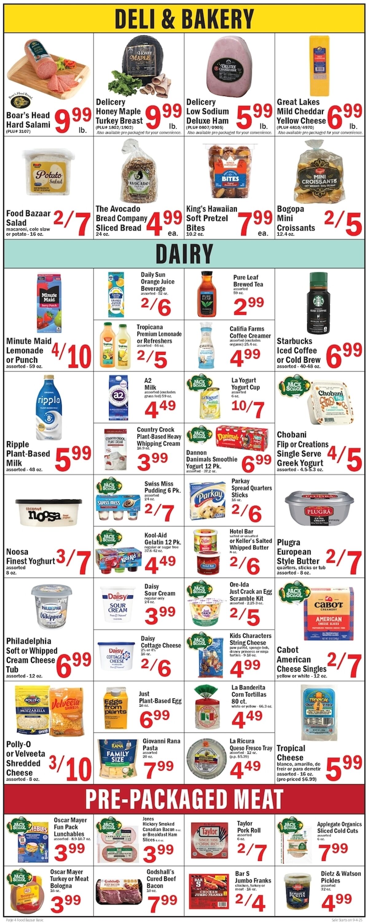 Weekly ad Food Bazaar 09/04/2025 - 09/10/2025