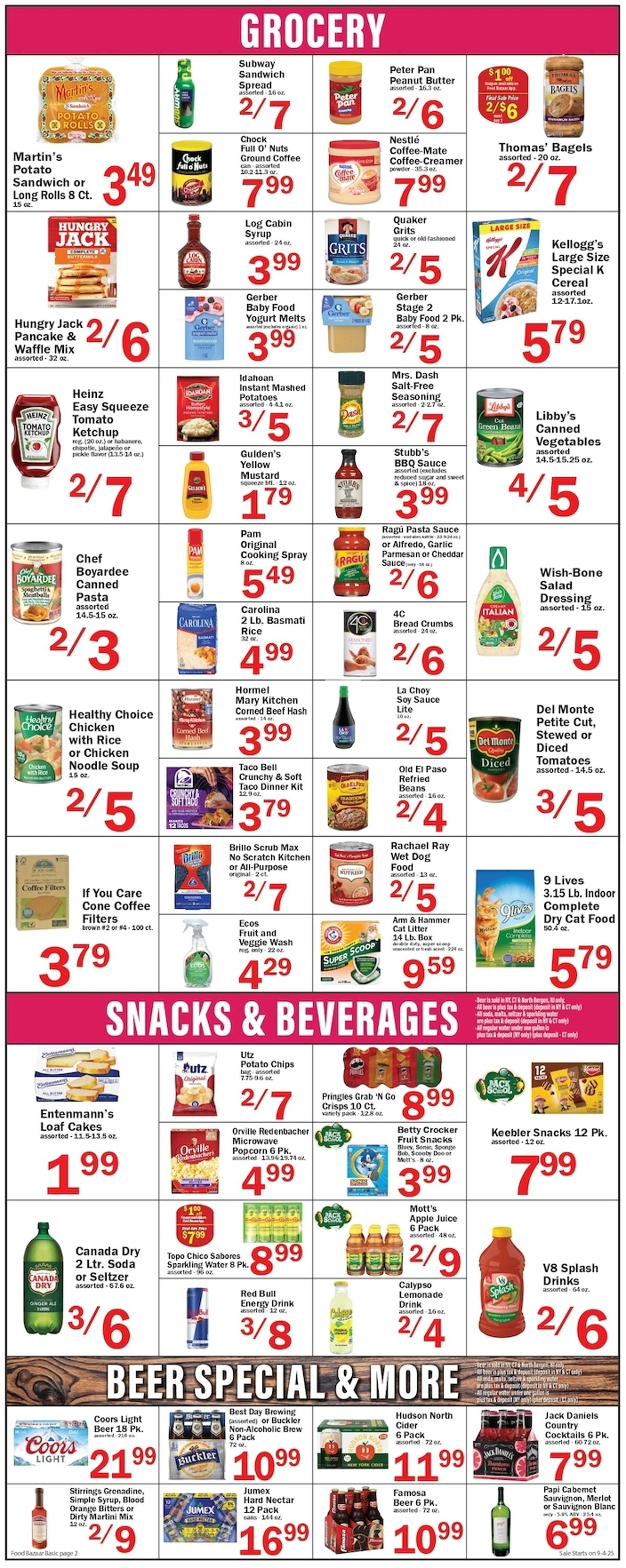 Weekly ad Food Bazaar 09/04/2025 - 09/10/2025