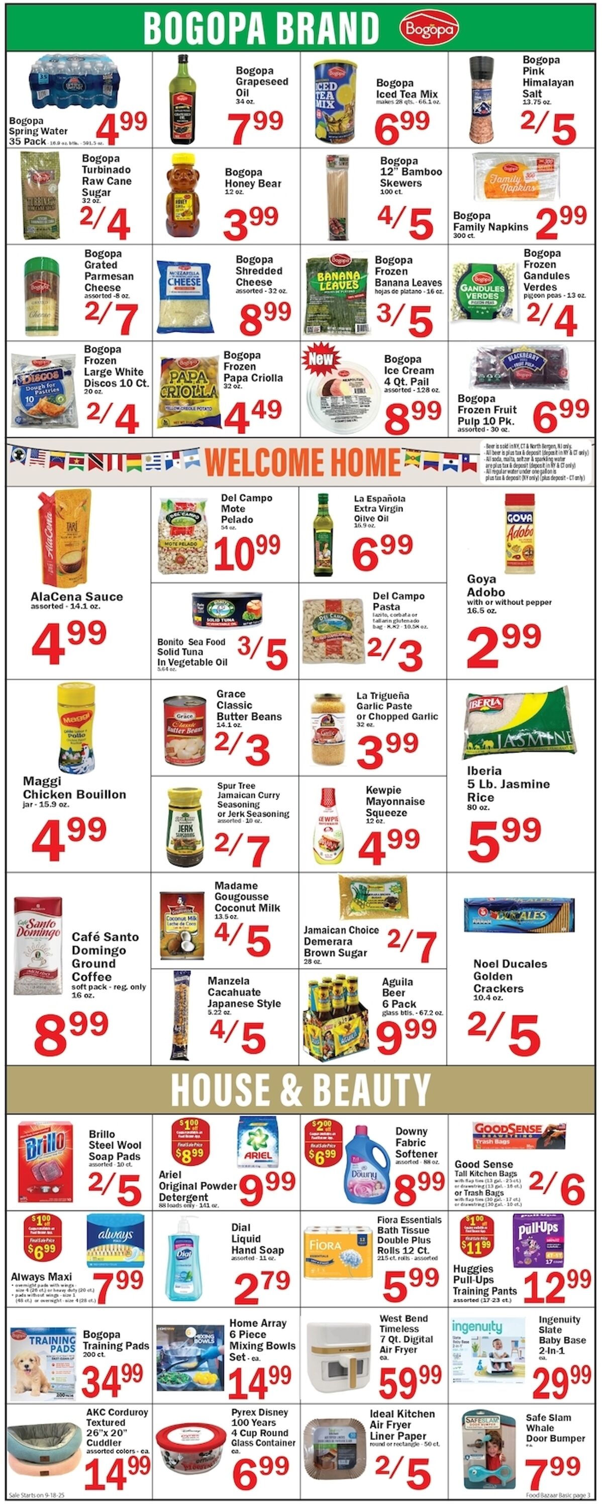 Weekly ad Food Bazaar 09/18/2025 - 09/24/2025