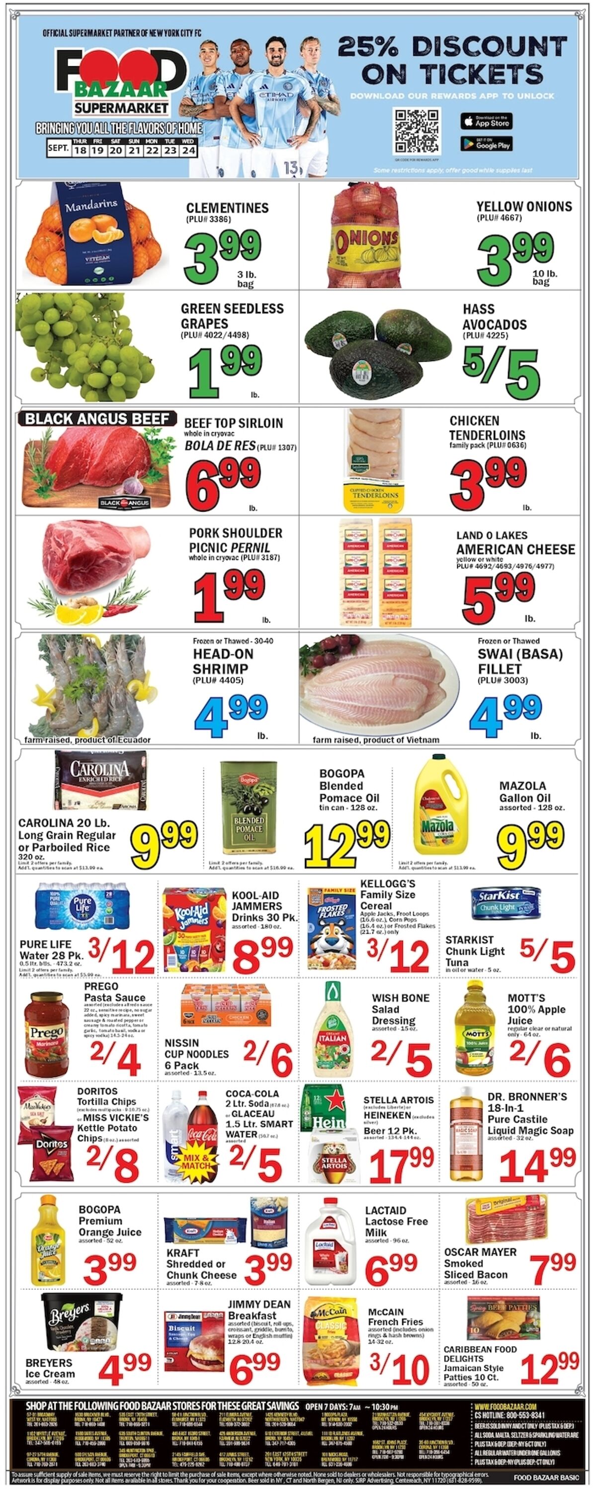Weekly ad Food Bazaar 09/18/2025 - 09/24/2025