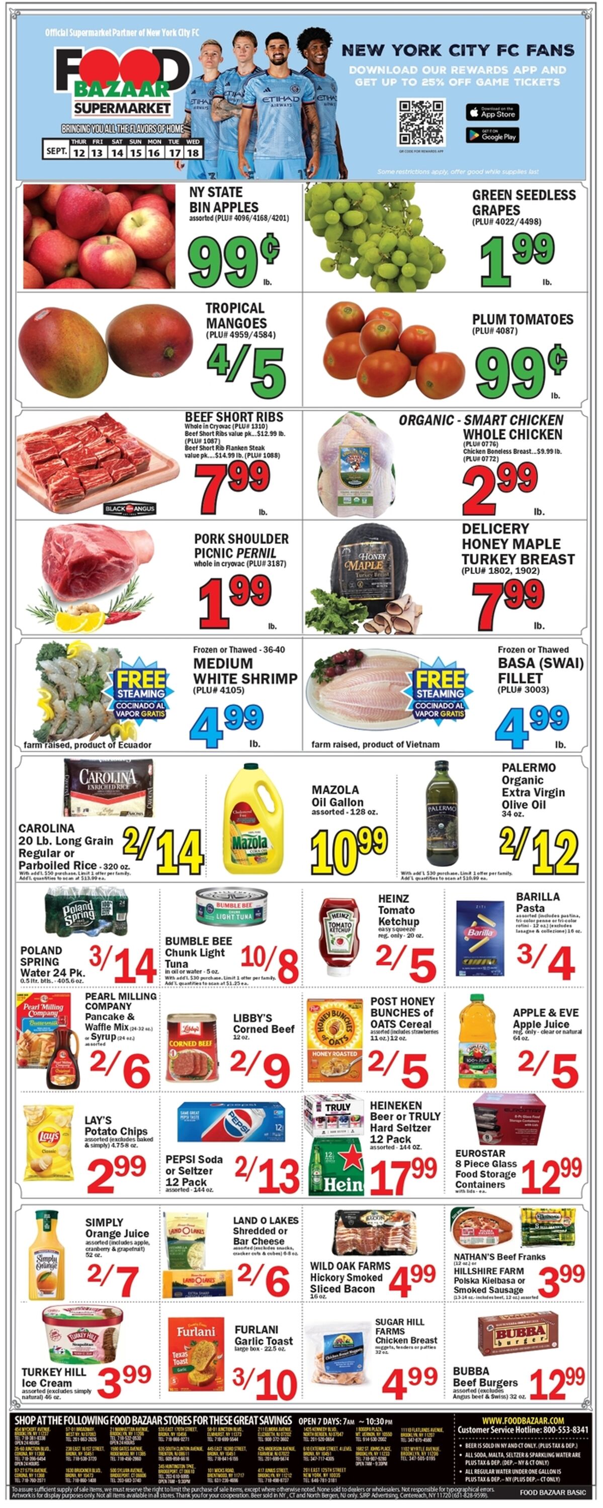 Weekly ad Food Bazaar 09/12/2024 - 09/18/2024