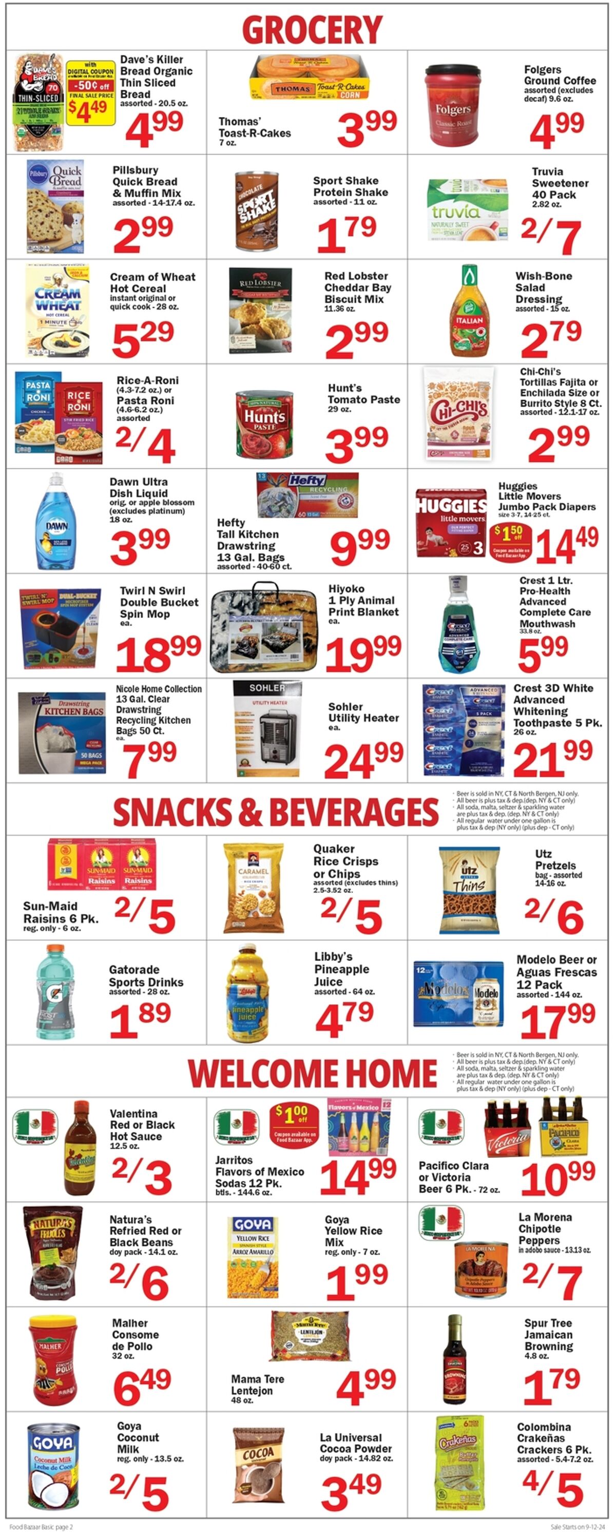 Weekly ad Food Bazaar 09/12/2024 - 09/18/2024