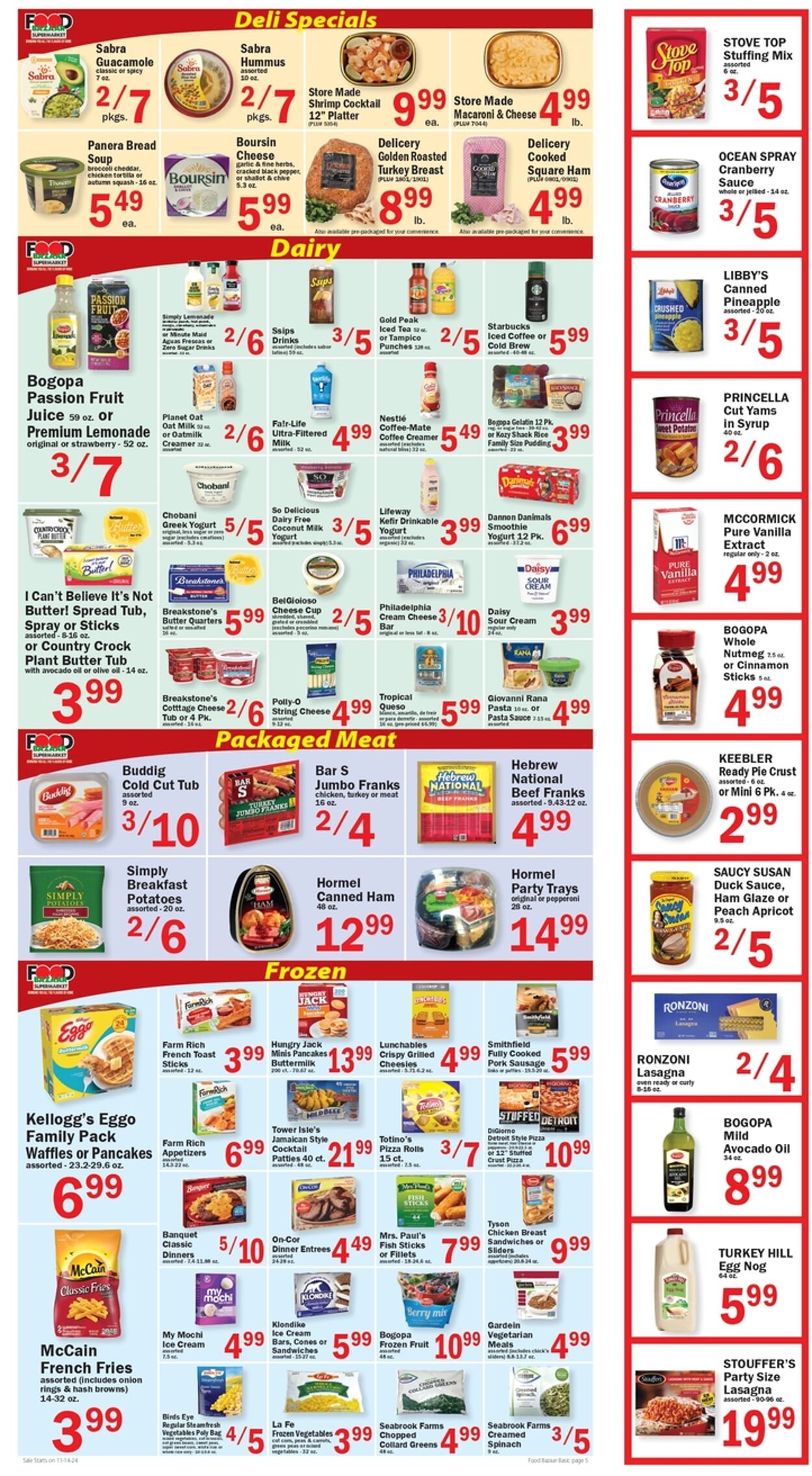 Weekly ad Food Bazaar 11/14/2024 - 11/20/2024