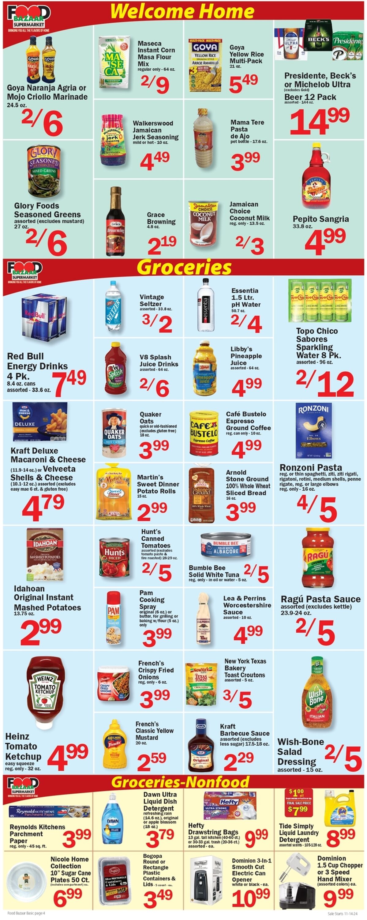 Weekly ad Food Bazaar 11/14/2024 - 11/20/2024