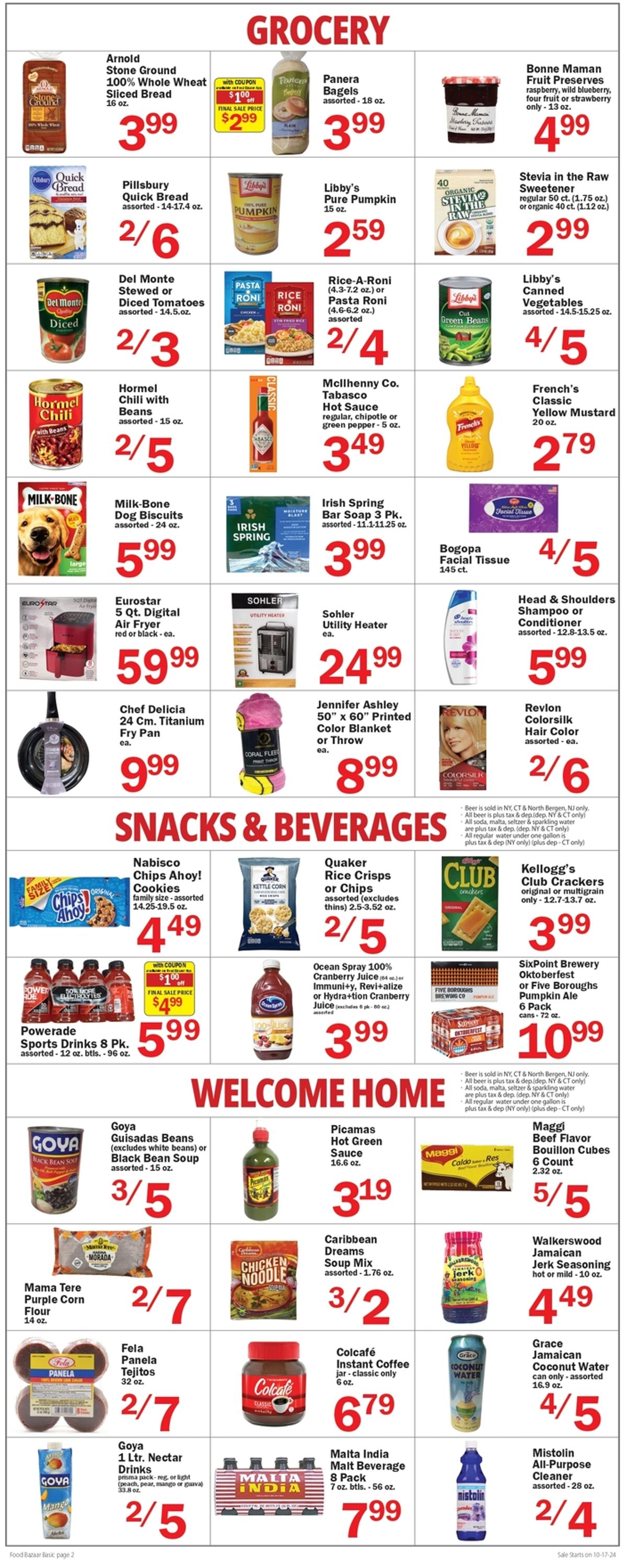 Weekly ad Food Bazaar 10/17/2024 - 10/23/2024