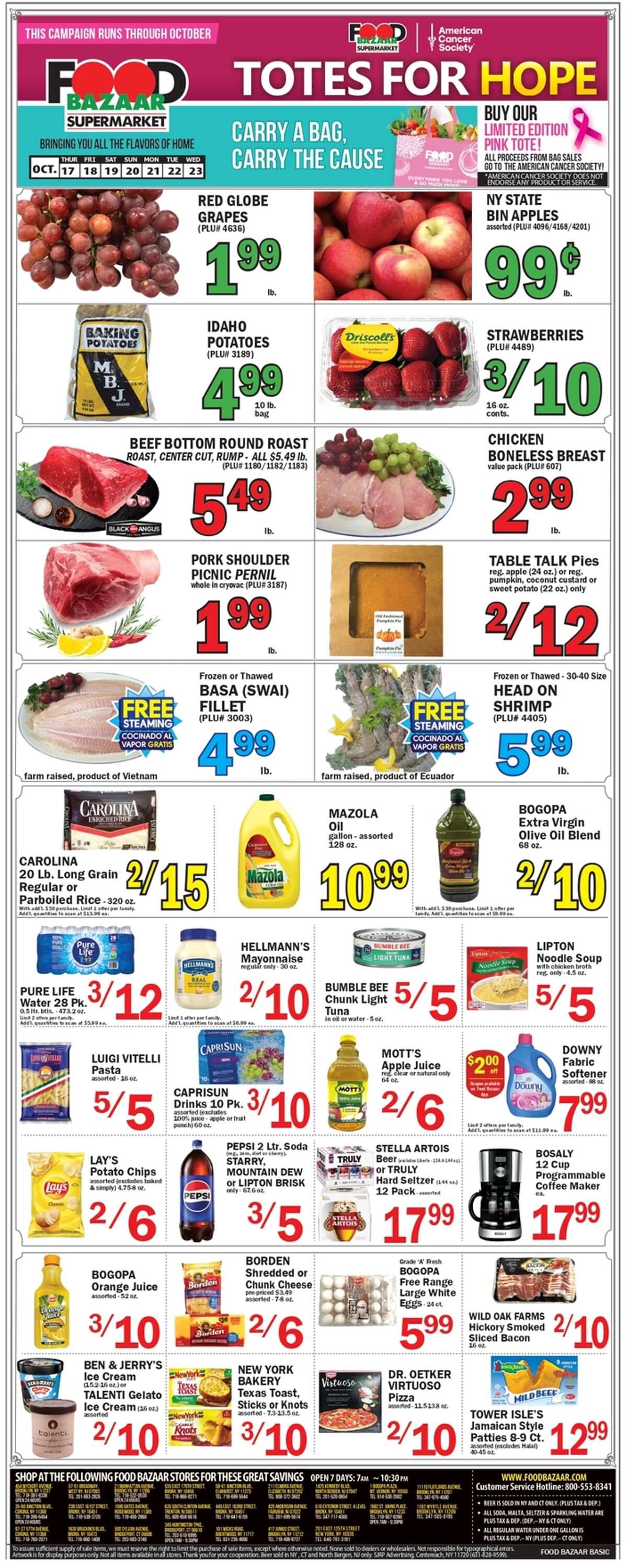 Weekly ad Food Bazaar 10/17/2024 - 10/23/2024