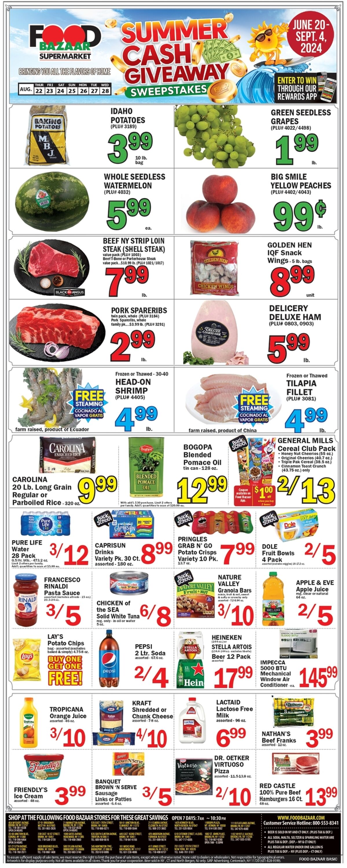 Weekly ad Food Bazaar 08/22/2024 - 08/28/2024