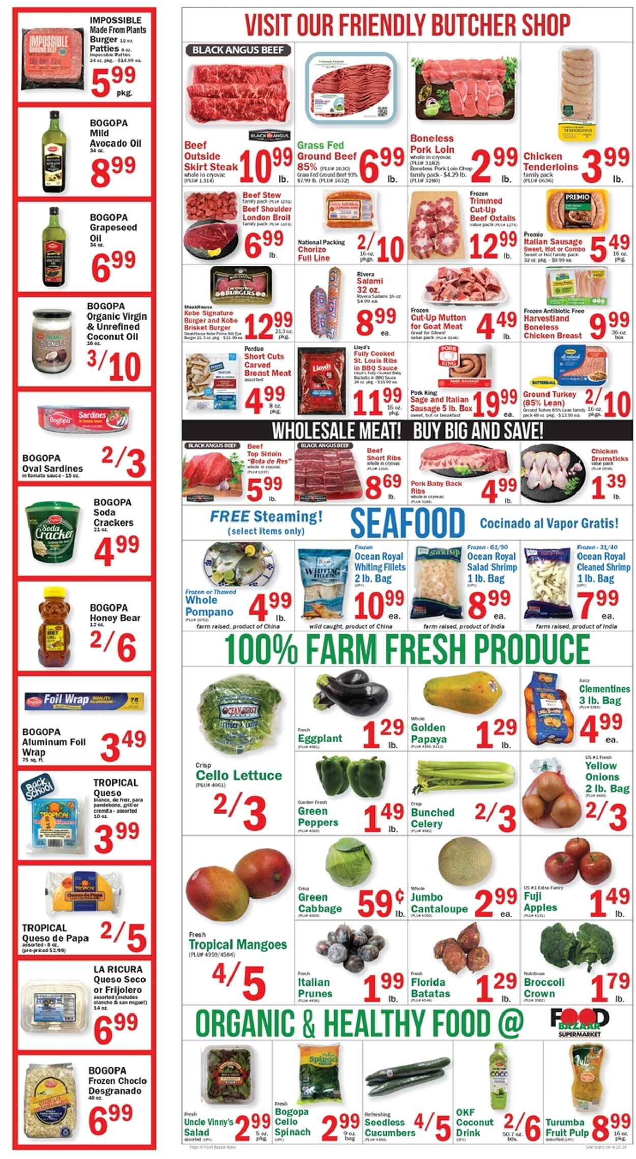 Weekly ad Food Bazaar 08/22/2024 - 08/28/2024