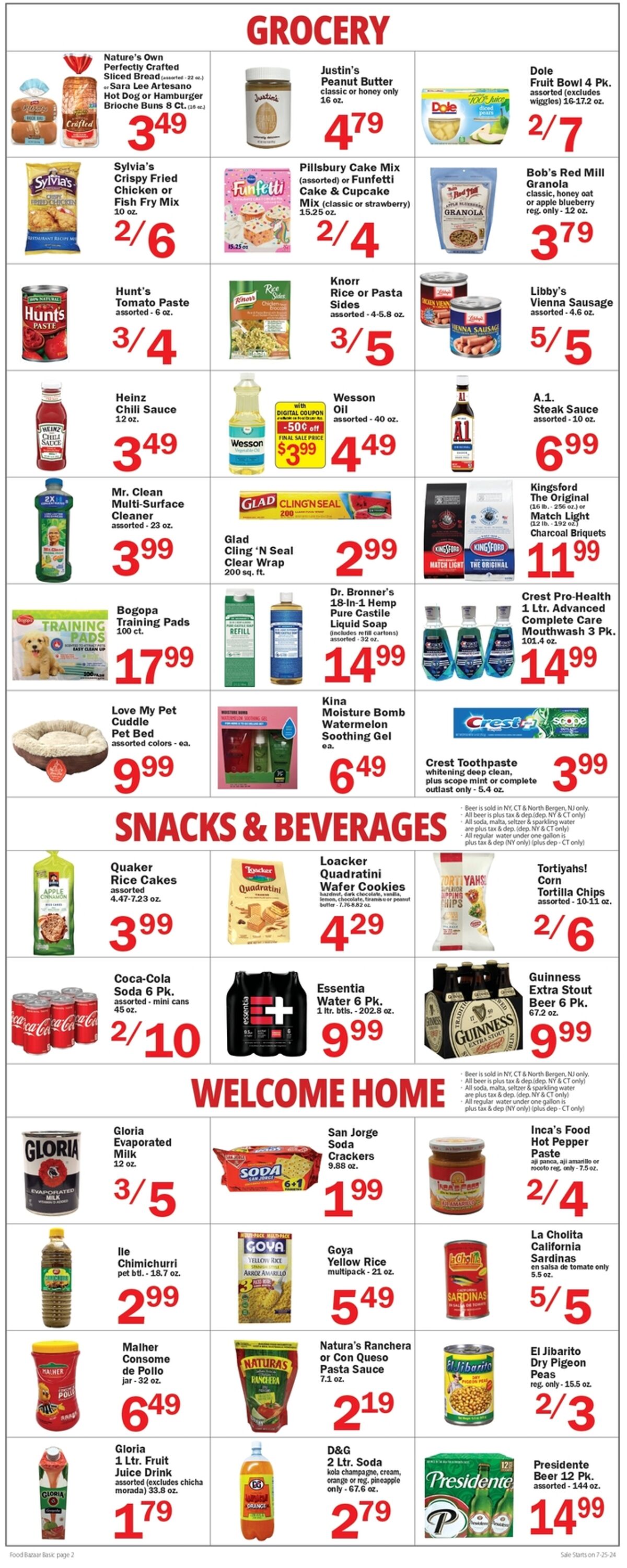 Weekly ad Food Bazaar 07/25/2024 - 07/31/2024