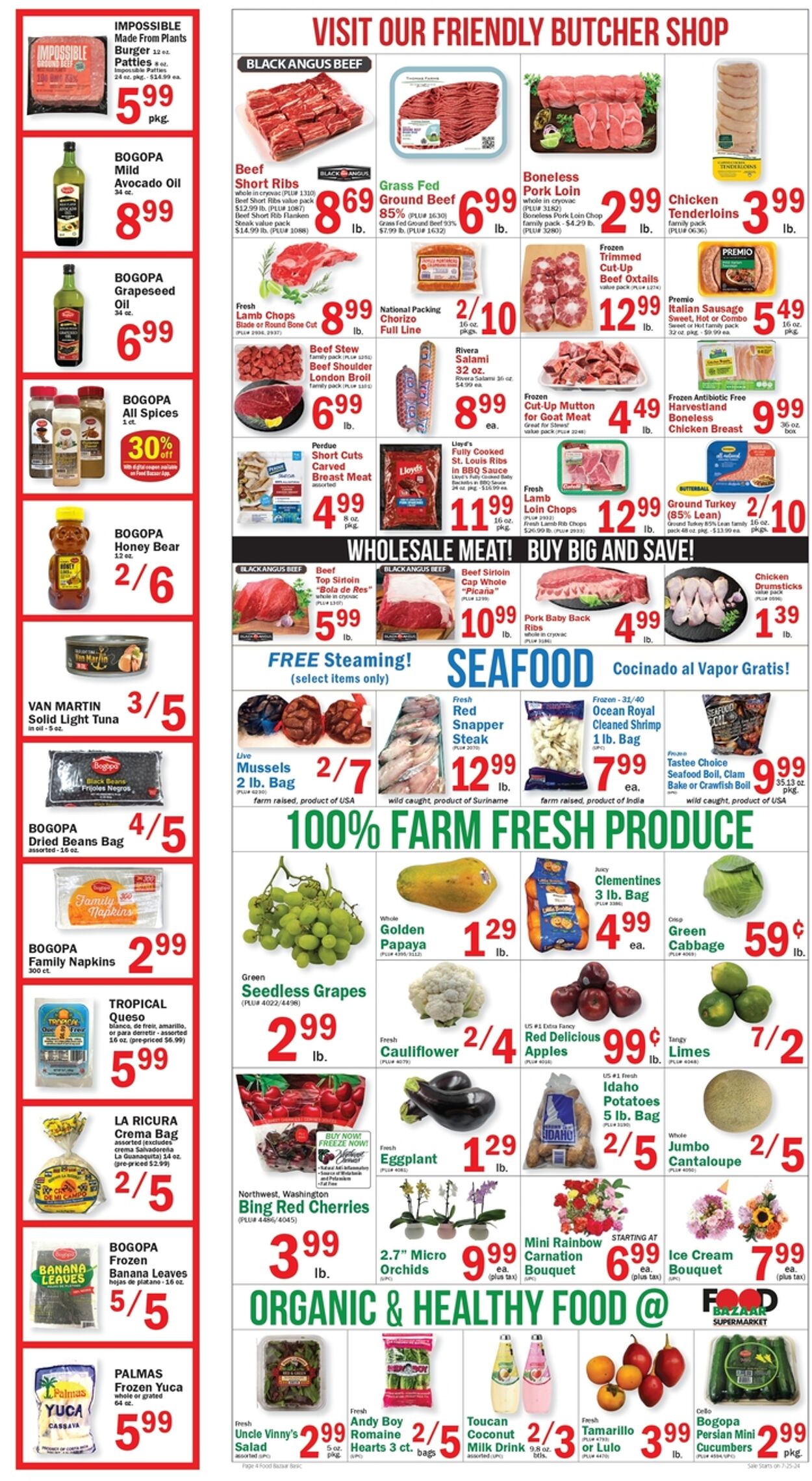 Weekly ad Food Bazaar 07/25/2024 - 07/31/2024