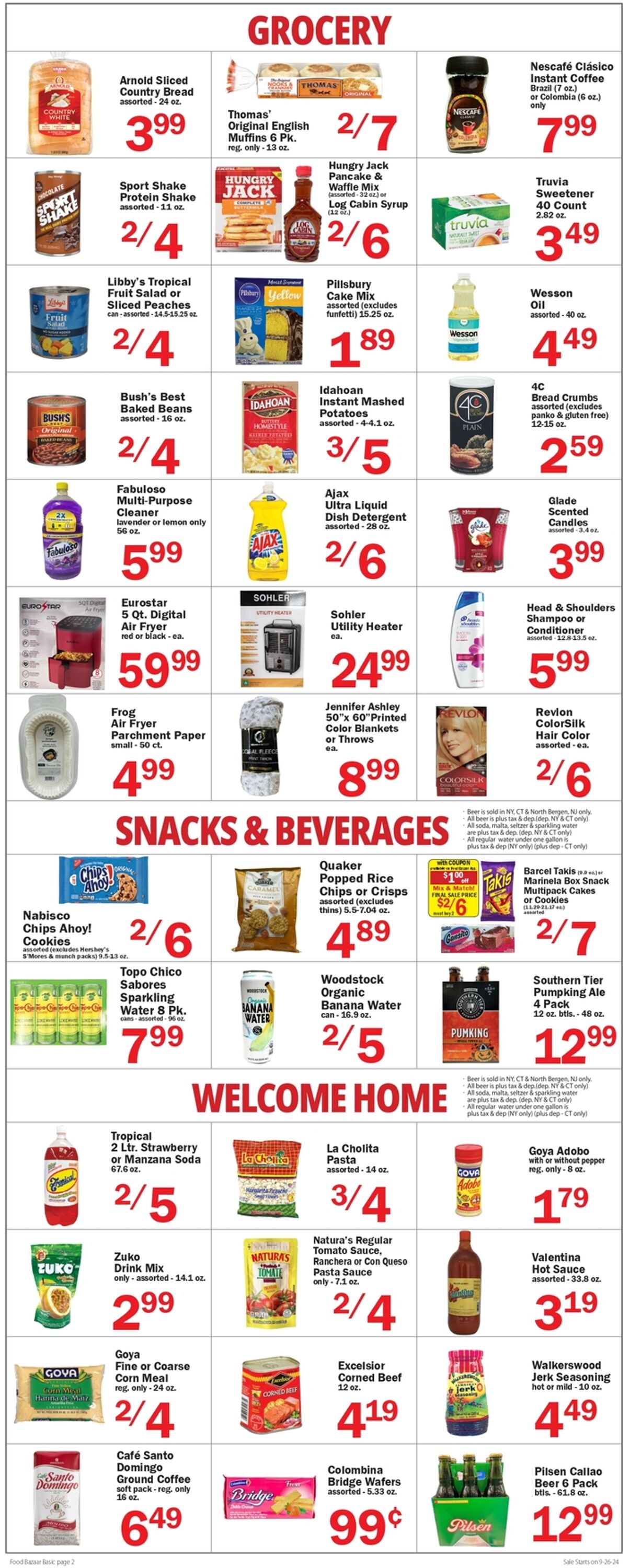 Weekly ad Food Bazaar 09/26/2024 - 10/02/2024