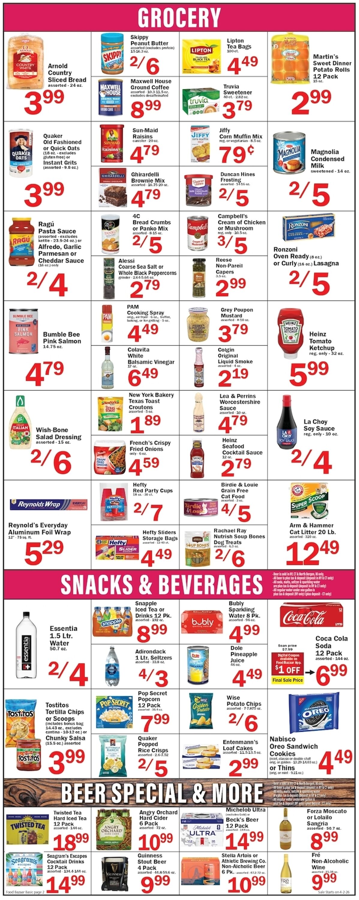 Weekly ad Food Bazaar 04/02/2026 - 04/08/2026