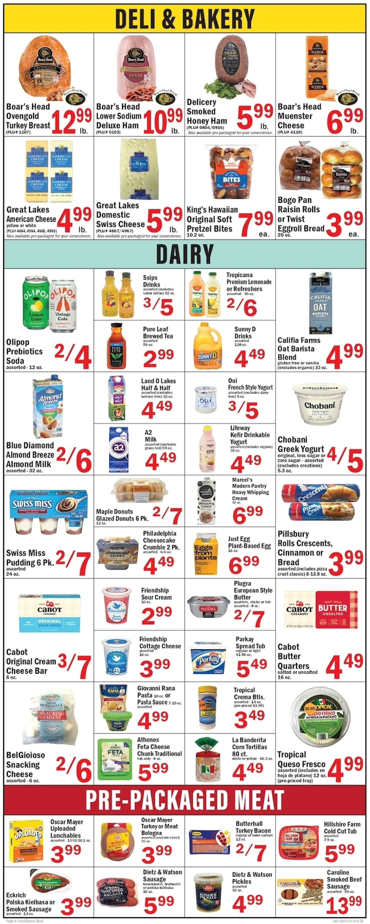 Weekly ad Food Bazaar 04/09/2026 - 04/15/2026