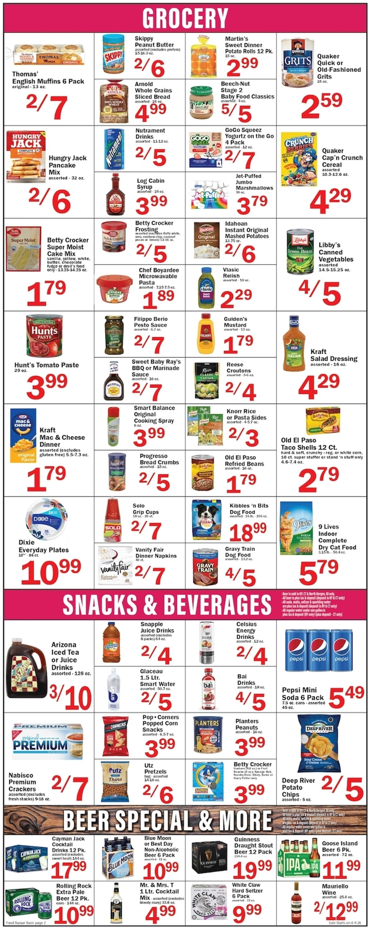 Weekly ad Food Bazaar 04/09/2026 - 04/15/2026