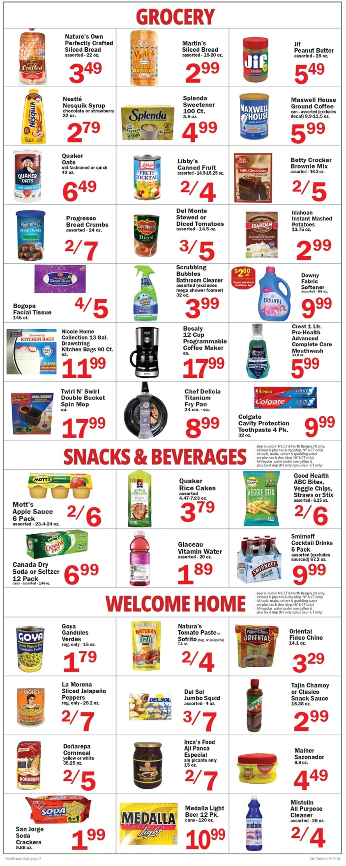 Weekly ad Food Bazaar 09/19/2024 - 09/25/2024