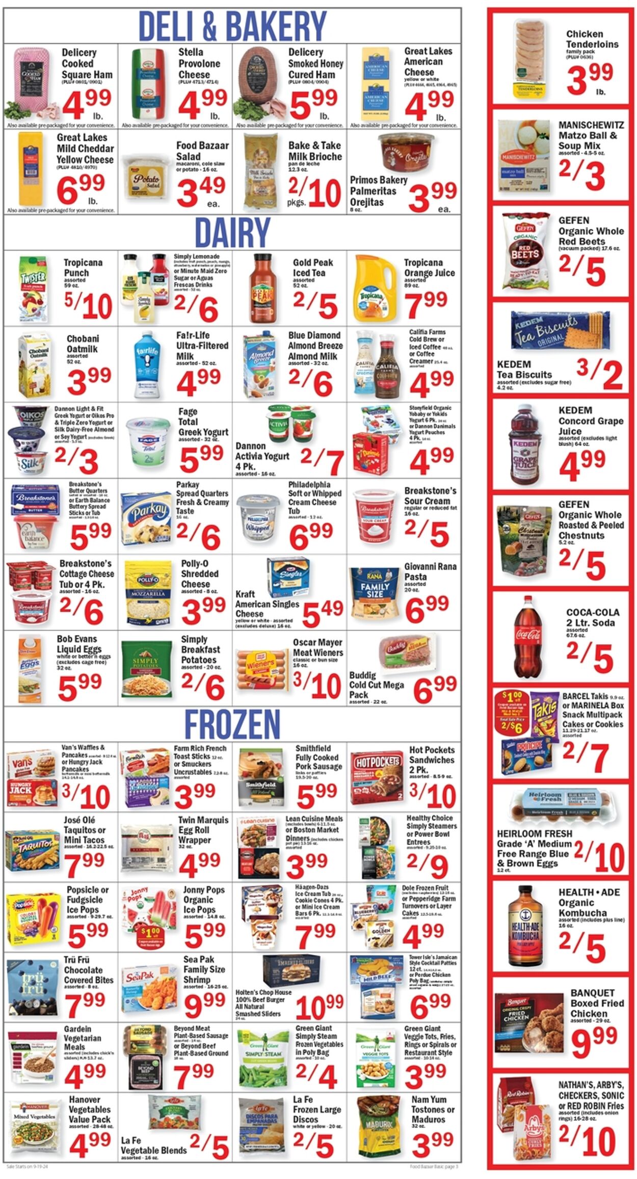 Weekly ad Food Bazaar 09/19/2024 - 09/25/2024