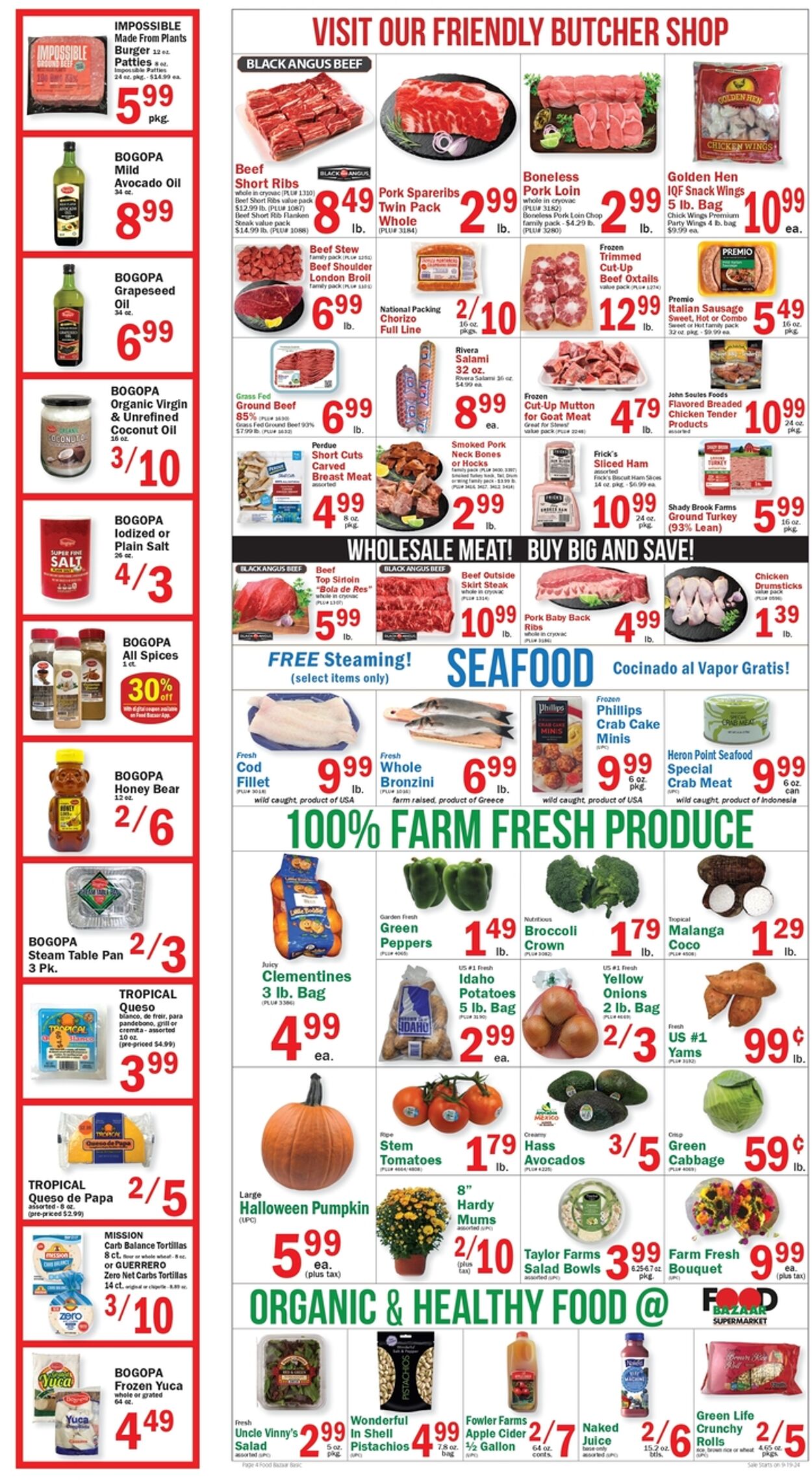 Weekly ad Food Bazaar 09/19/2024 - 09/25/2024