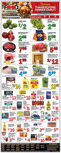 Weekly ad Food Bazaar 11/17/2022 - 11/24/2022