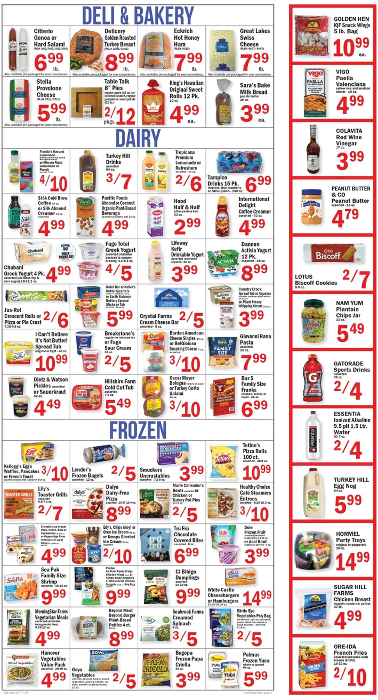 Weekly ad Food Bazaar 11/07/2024 - 11/13/2024