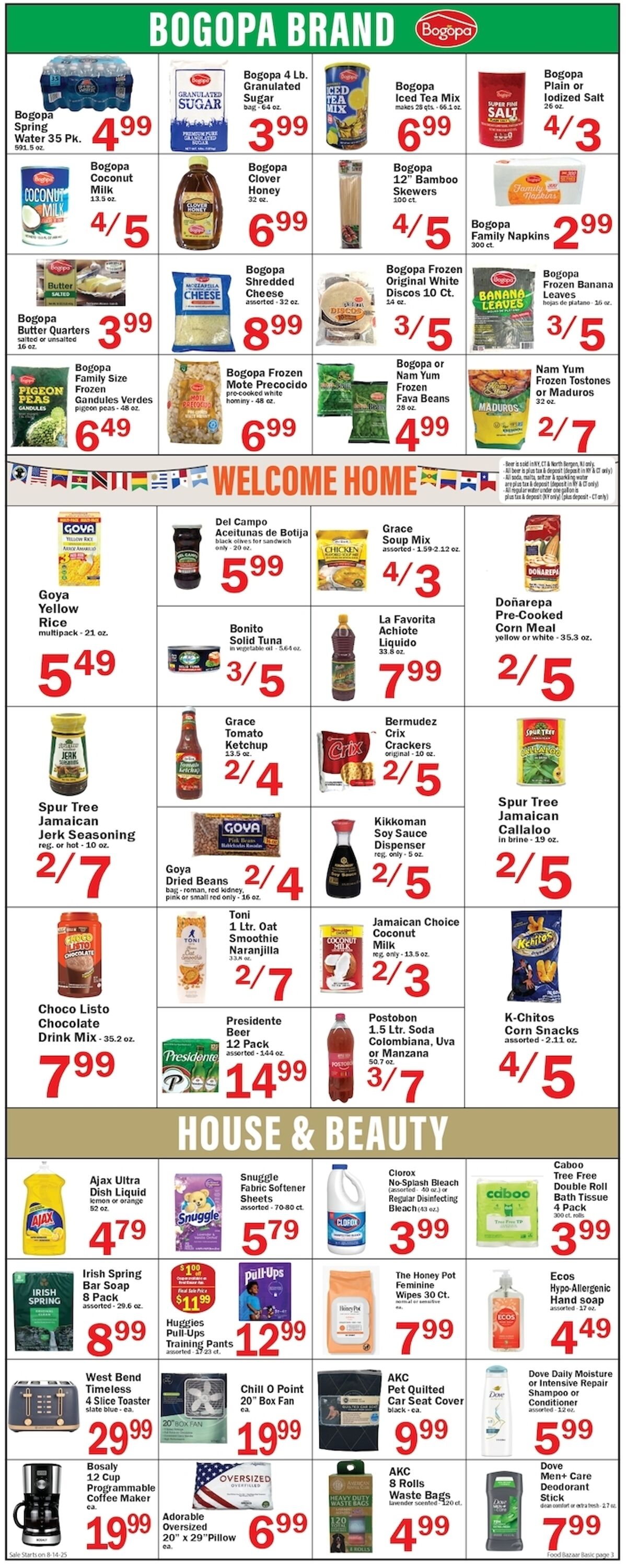 Weekly ad Food Bazaar 08/14/2025 - 08/20/2025