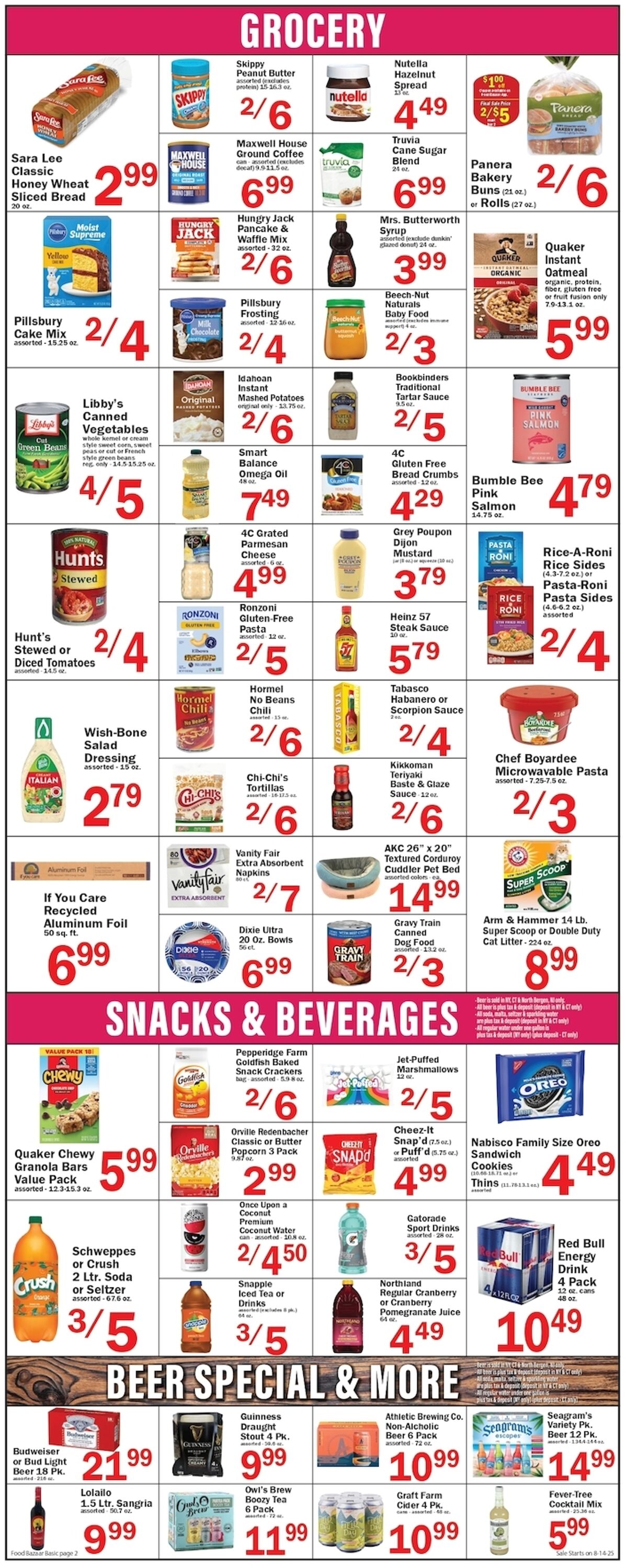 Weekly ad Food Bazaar 08/14/2025 - 08/20/2025