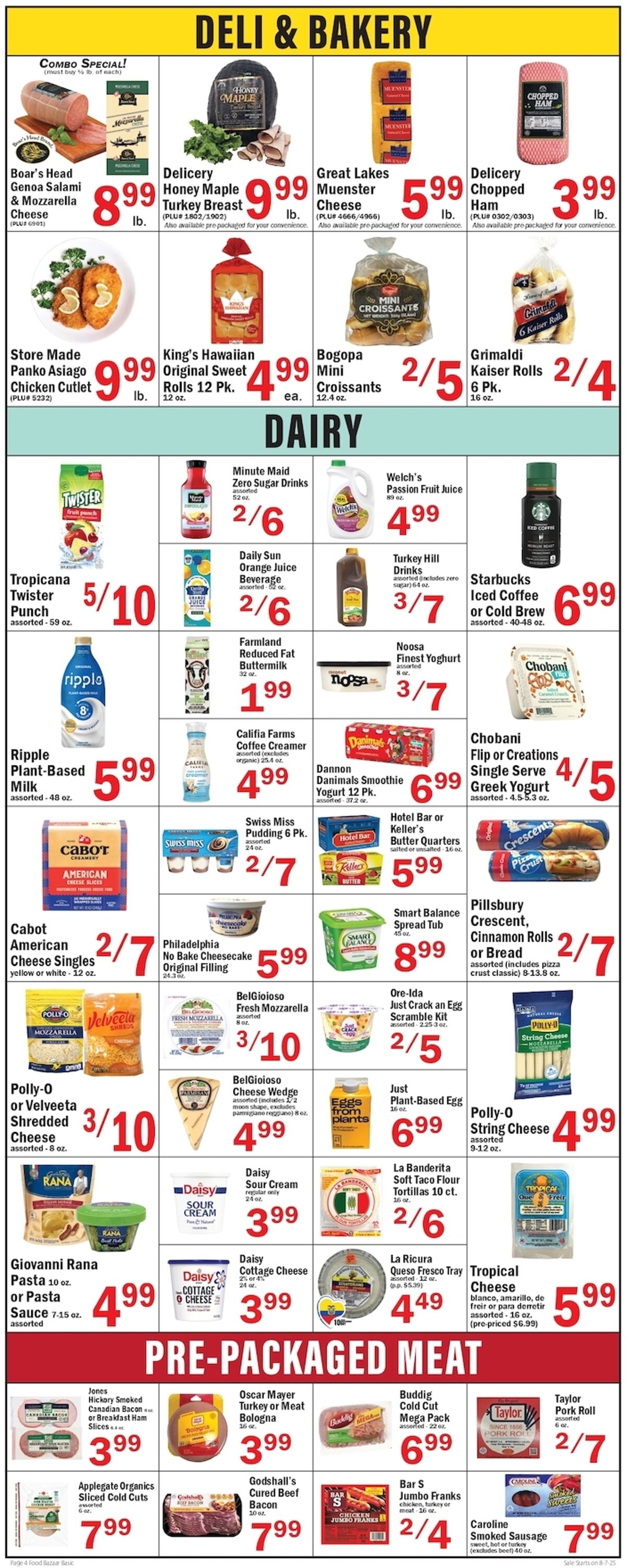 Weekly ad Food Bazaar 08/07/2025 - 08/13/2025