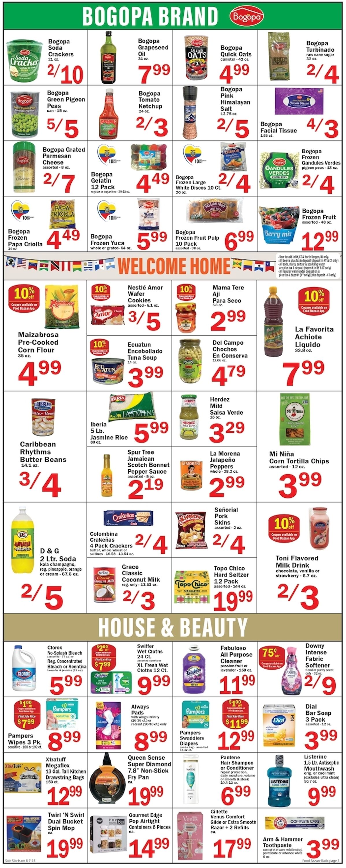 Weekly ad Food Bazaar 08/07/2025 - 08/13/2025